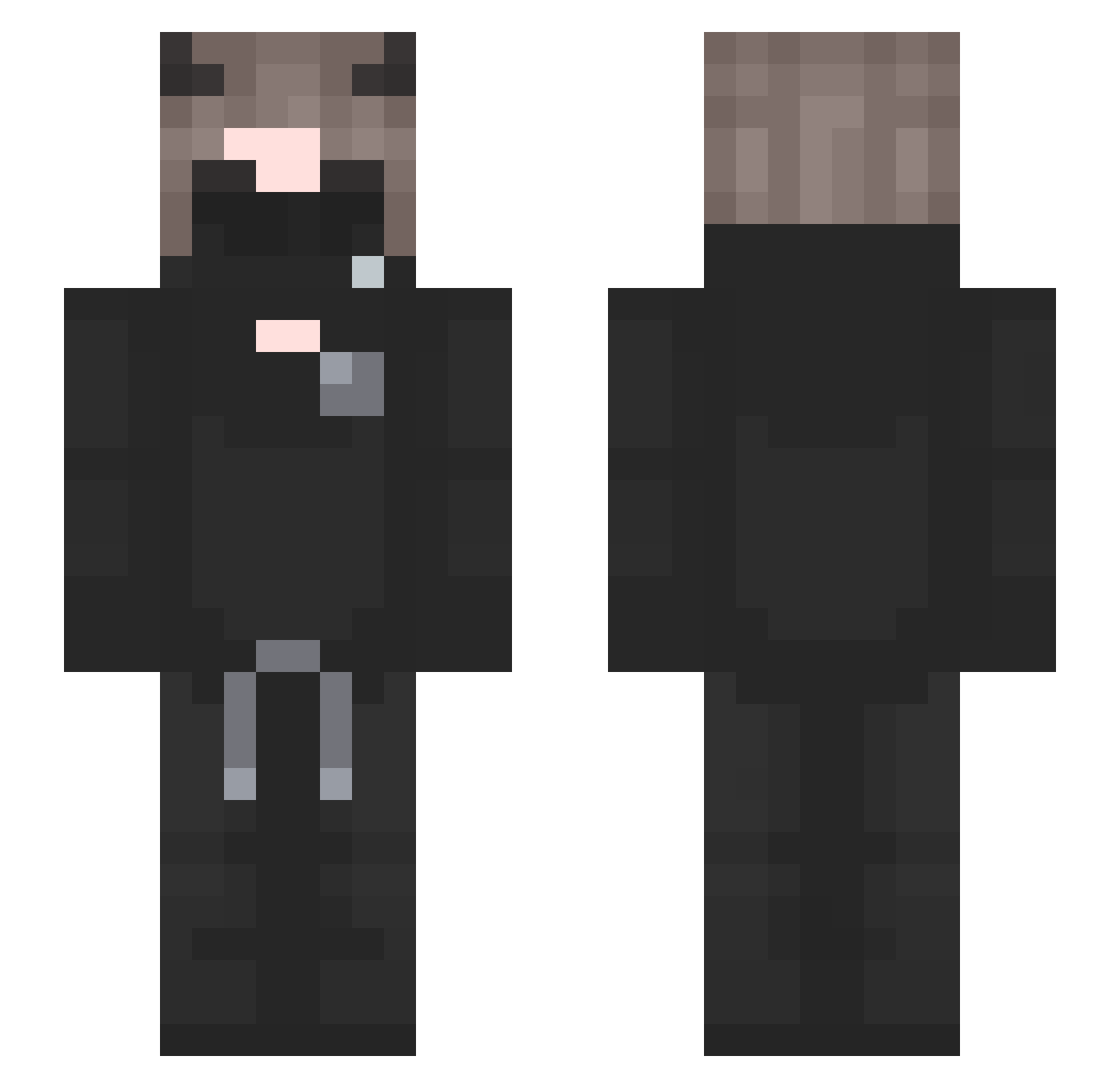 XxyamanxX Minecraft skin, front and back view