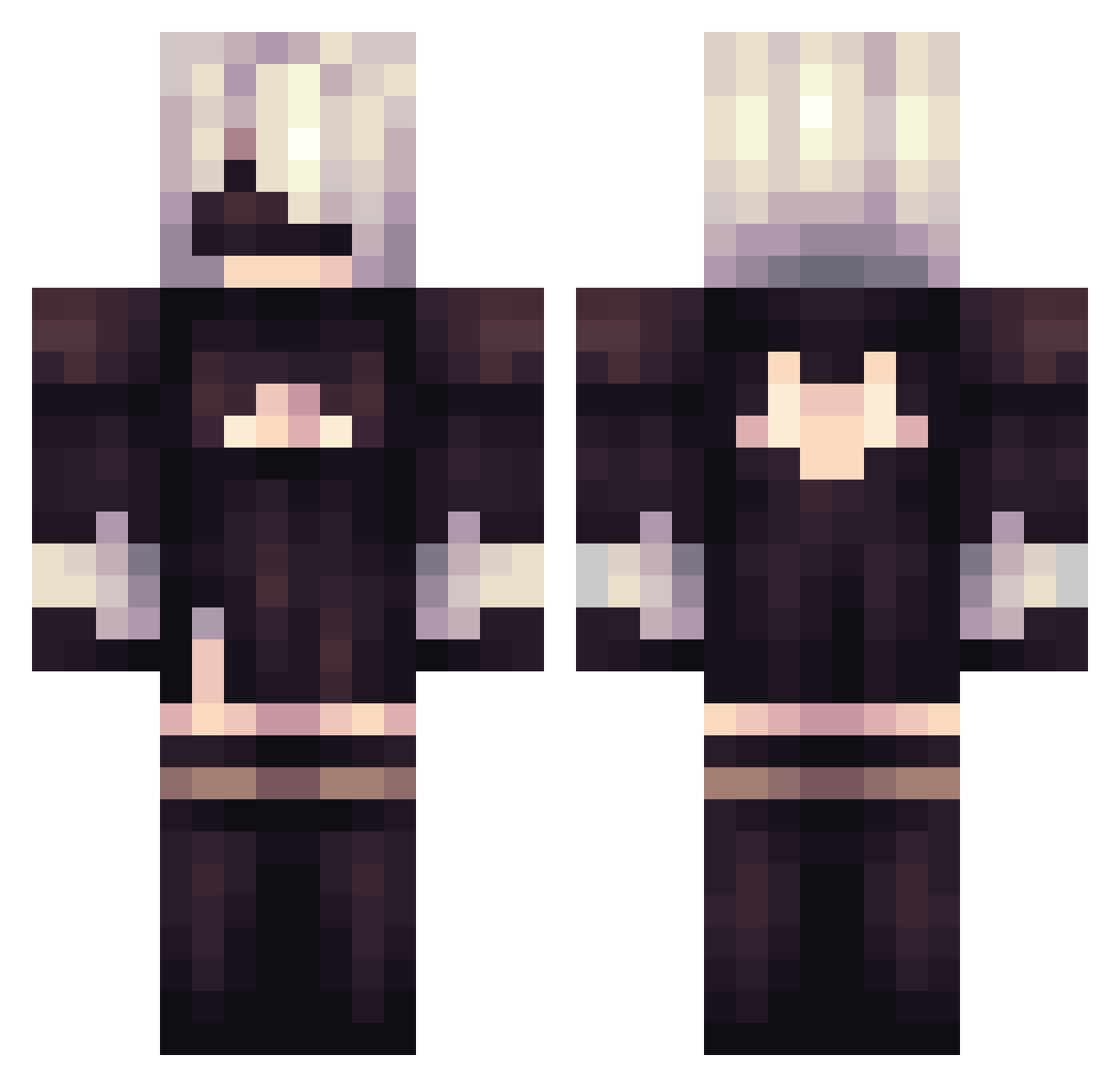 Oyuncu_006 Minecraft skin, front and back view