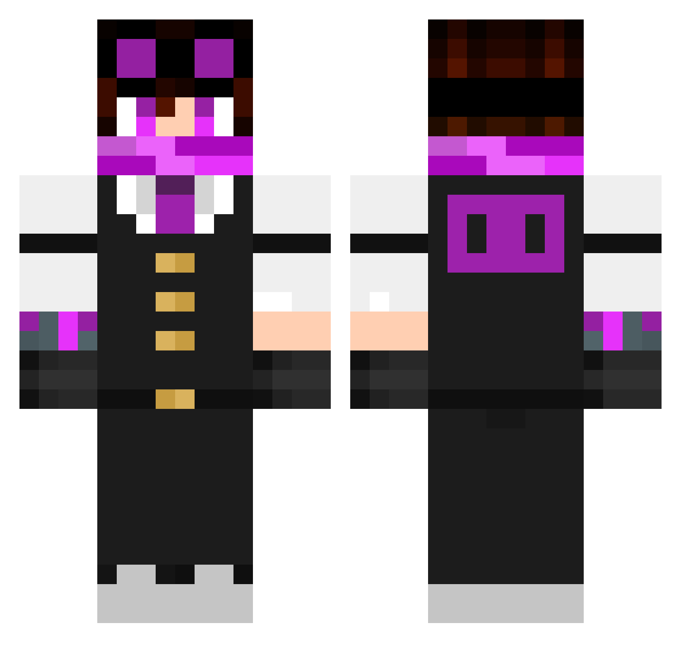 porquinho_14 Minecraft skin, front and back view