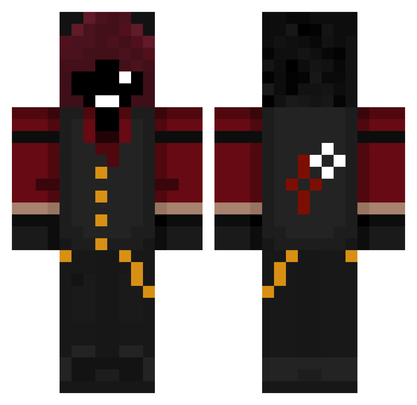 B1ack0ut06 Minecraft skin, front and back view
