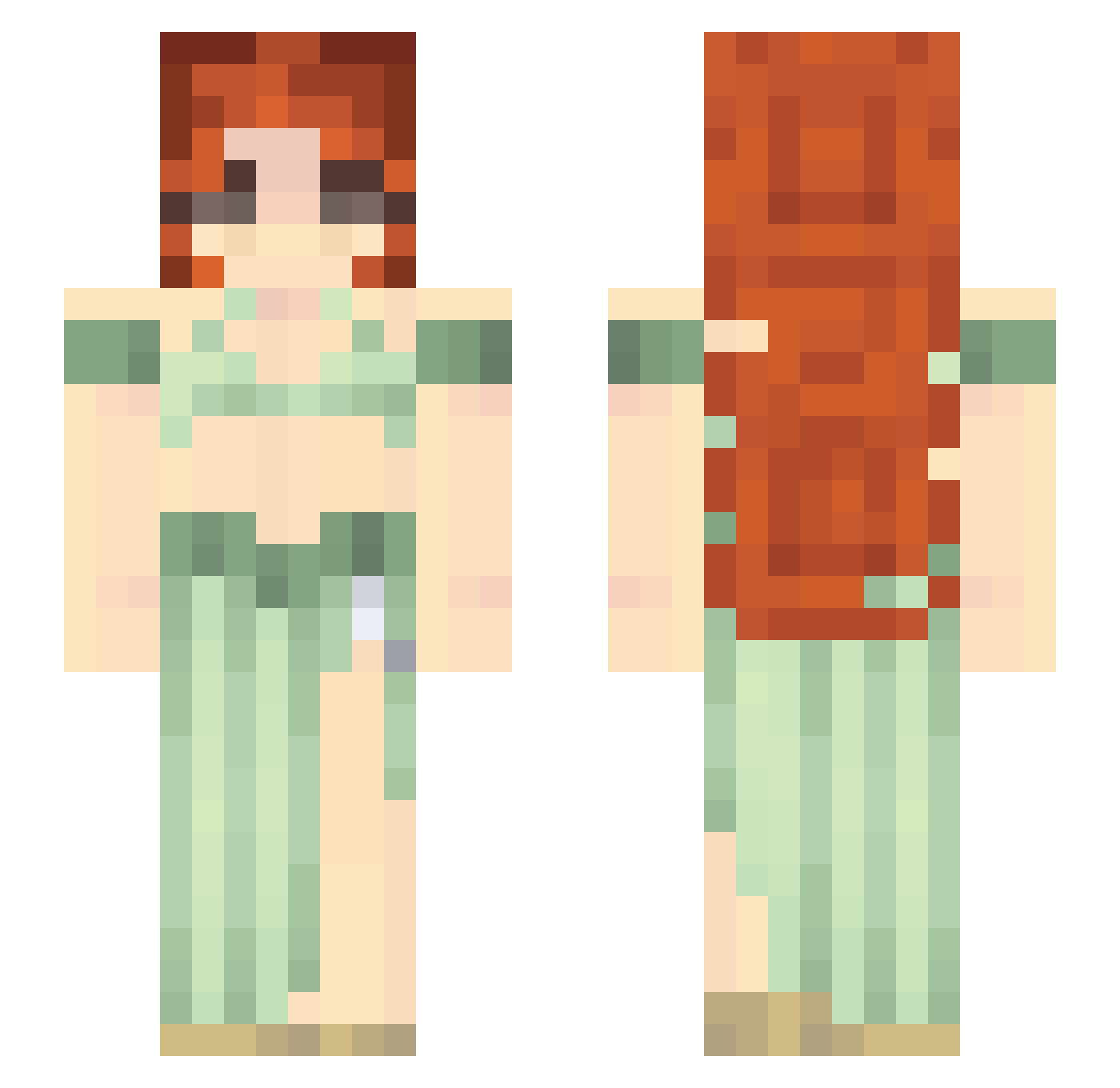 M0mmyRyry Minecraft skin, front and back view