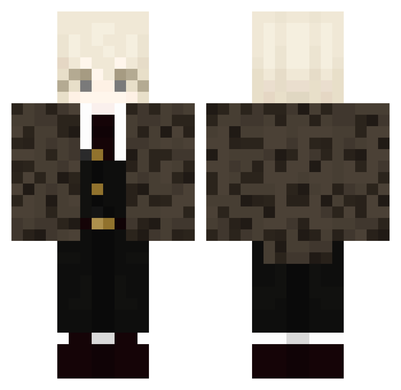 Ayam02 Minecraft skin, front and back view