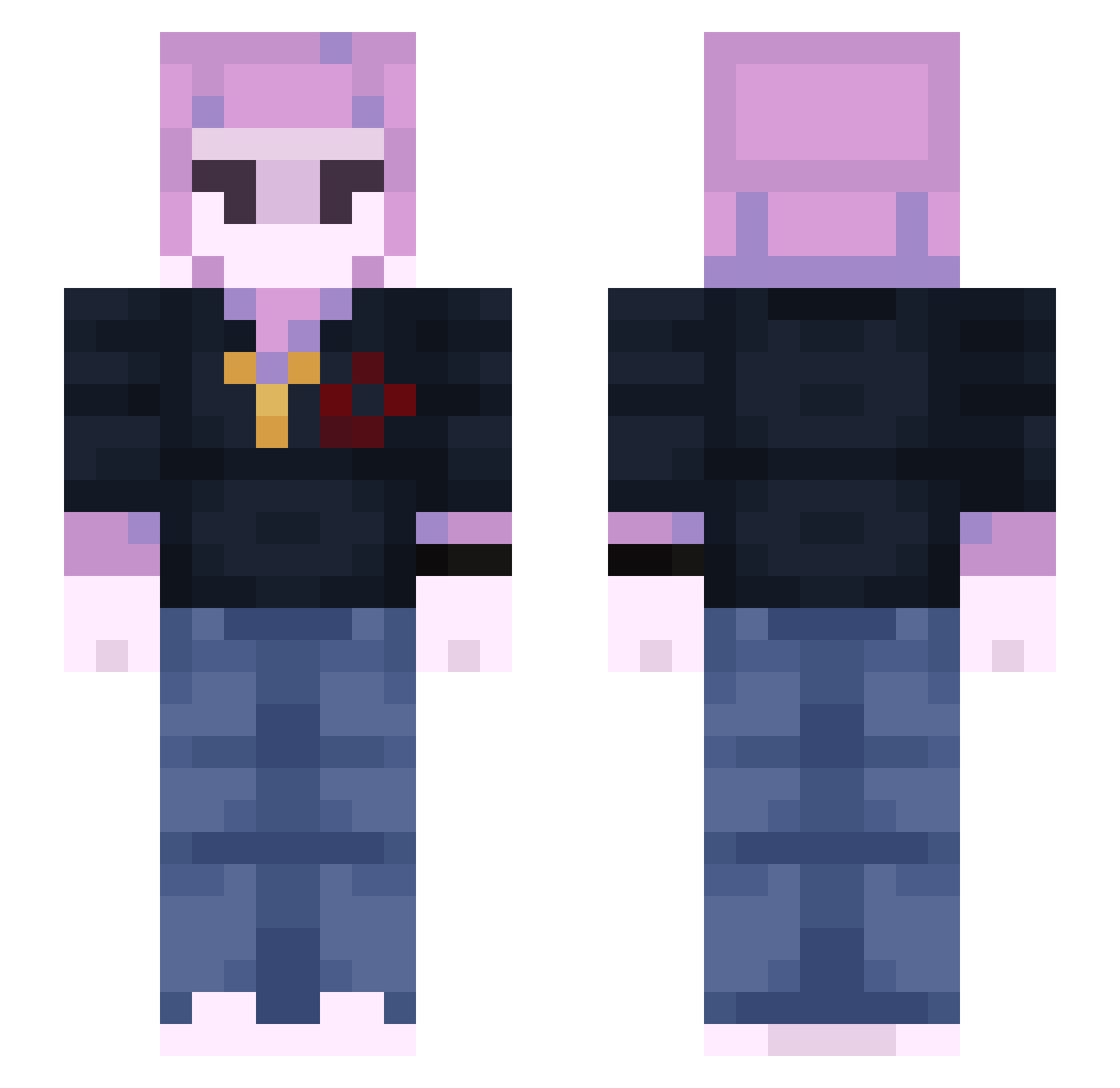 P1vNoy_Volk Minecraft skin, front and back view