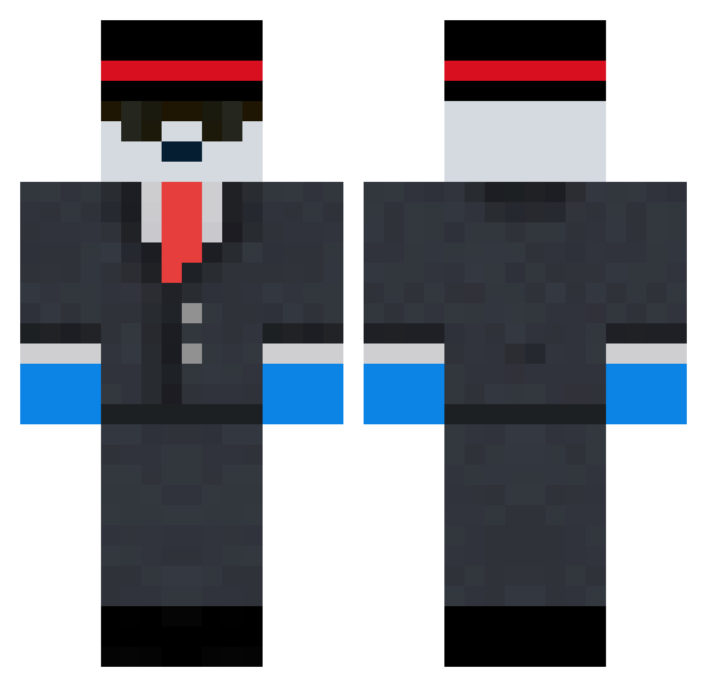 RangerfuddYT Minecraft skin, front and back view