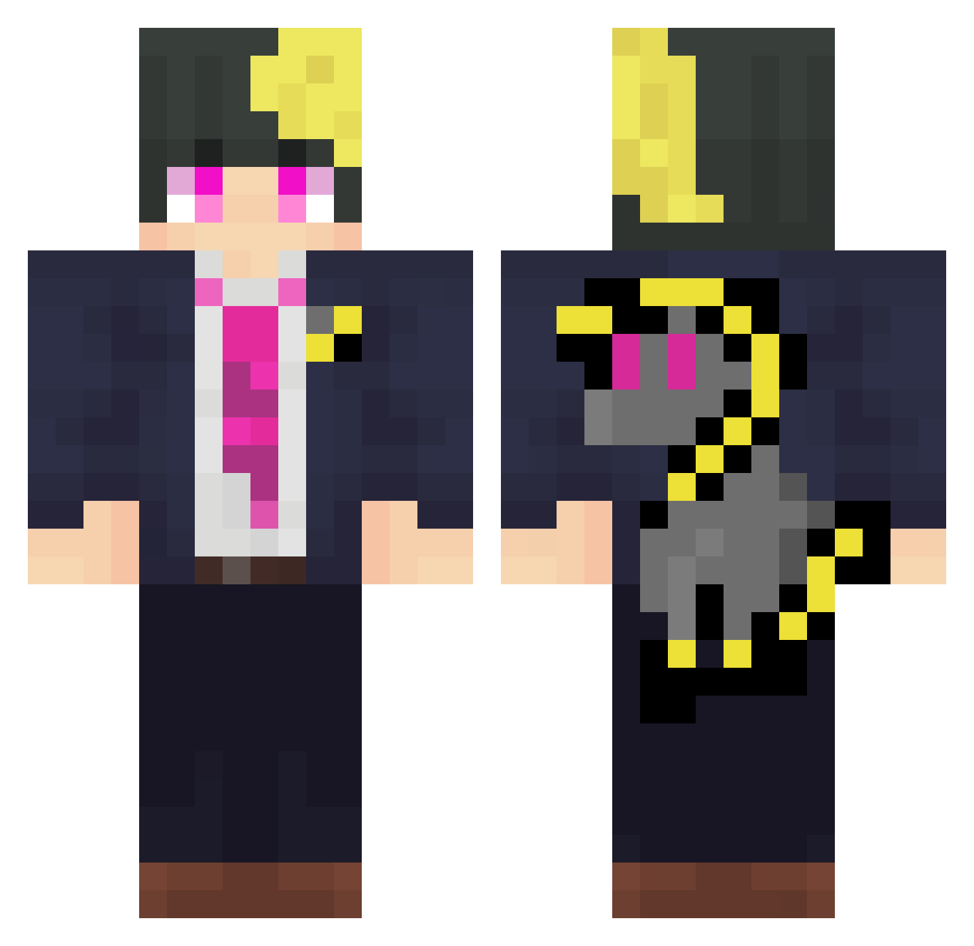 Legendary_Jelly Minecraft skin, front and back view