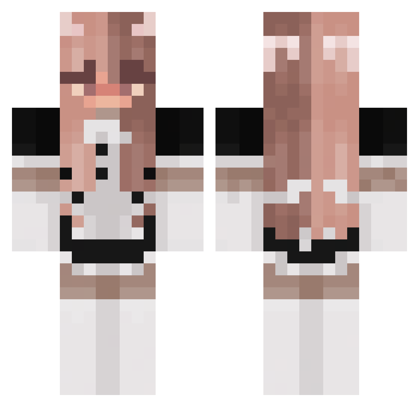 ElPouillon Minecraft skin, front and back view