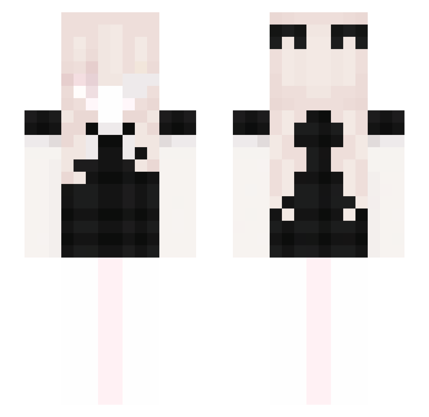 kasrhh Minecraft skin, front and back view