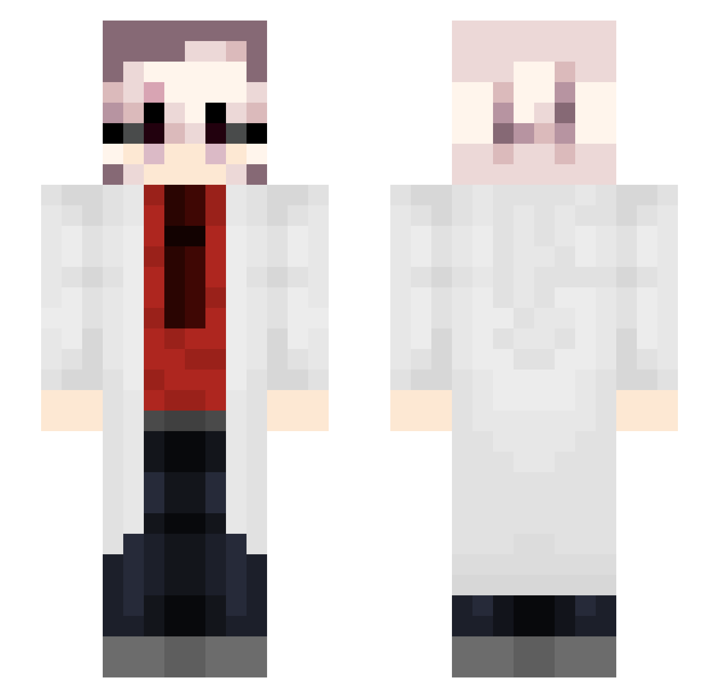 LadyChaos126 Minecraft skin, front and back view