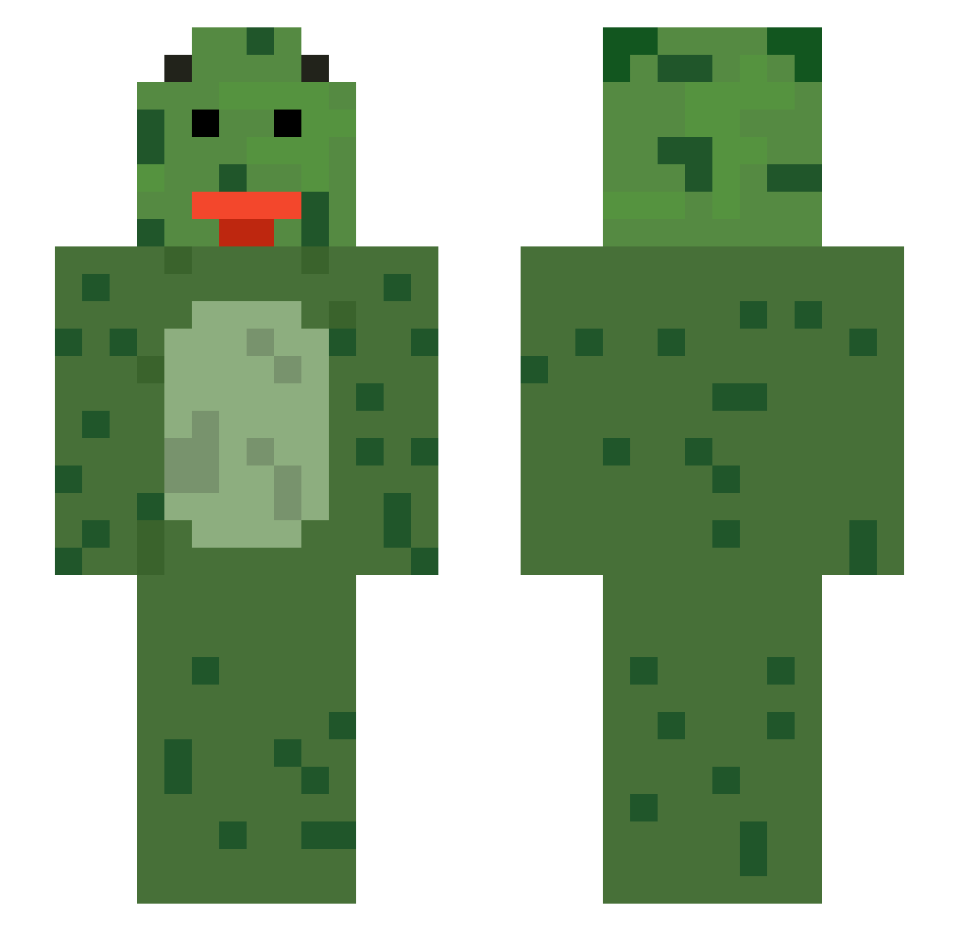 Quba_cz Minecraft skin, front and back view