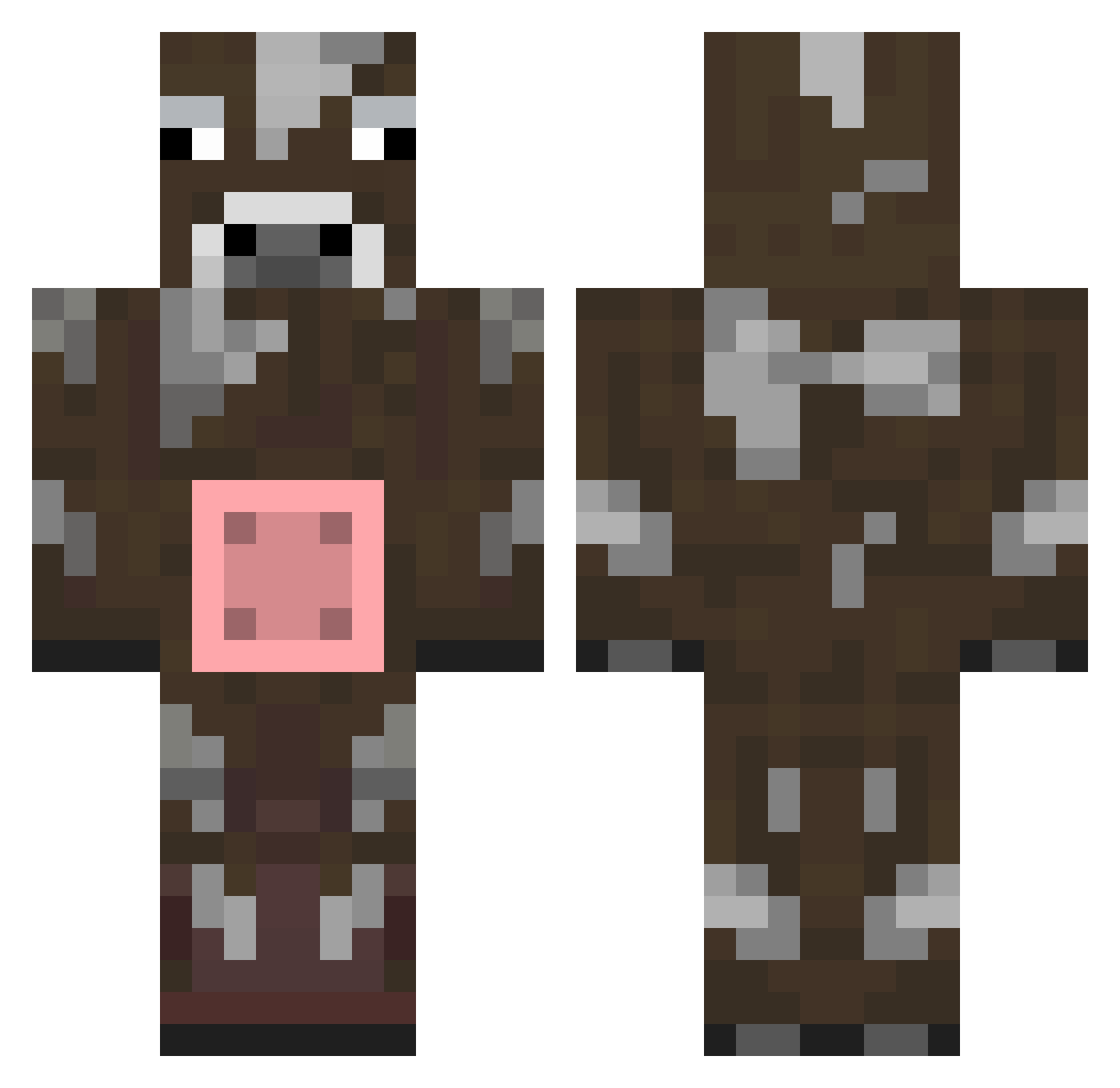 SidelingStorm18 Minecraft skin, front and back view