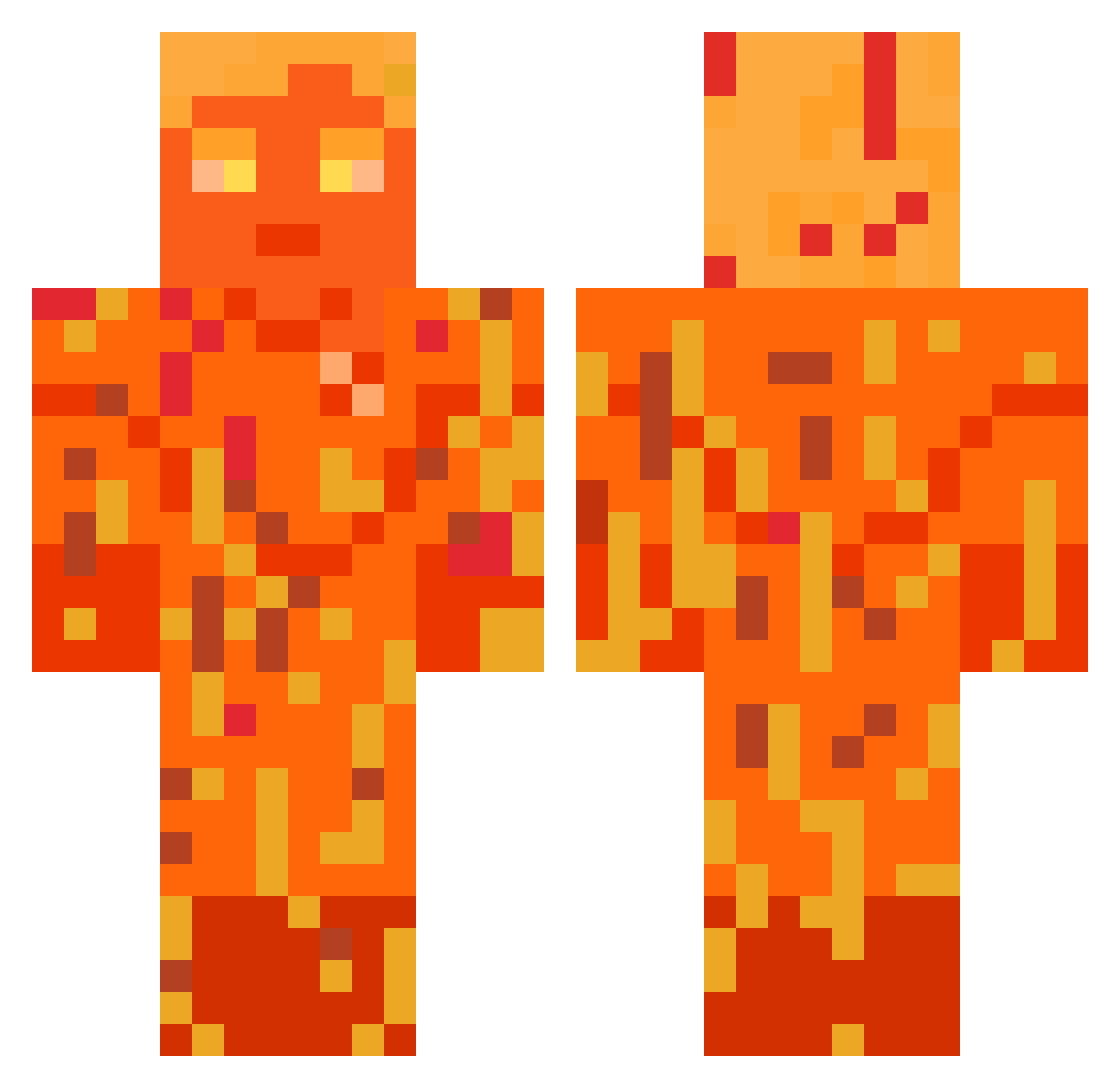 Samurai2099 Minecraft skin, front and back view