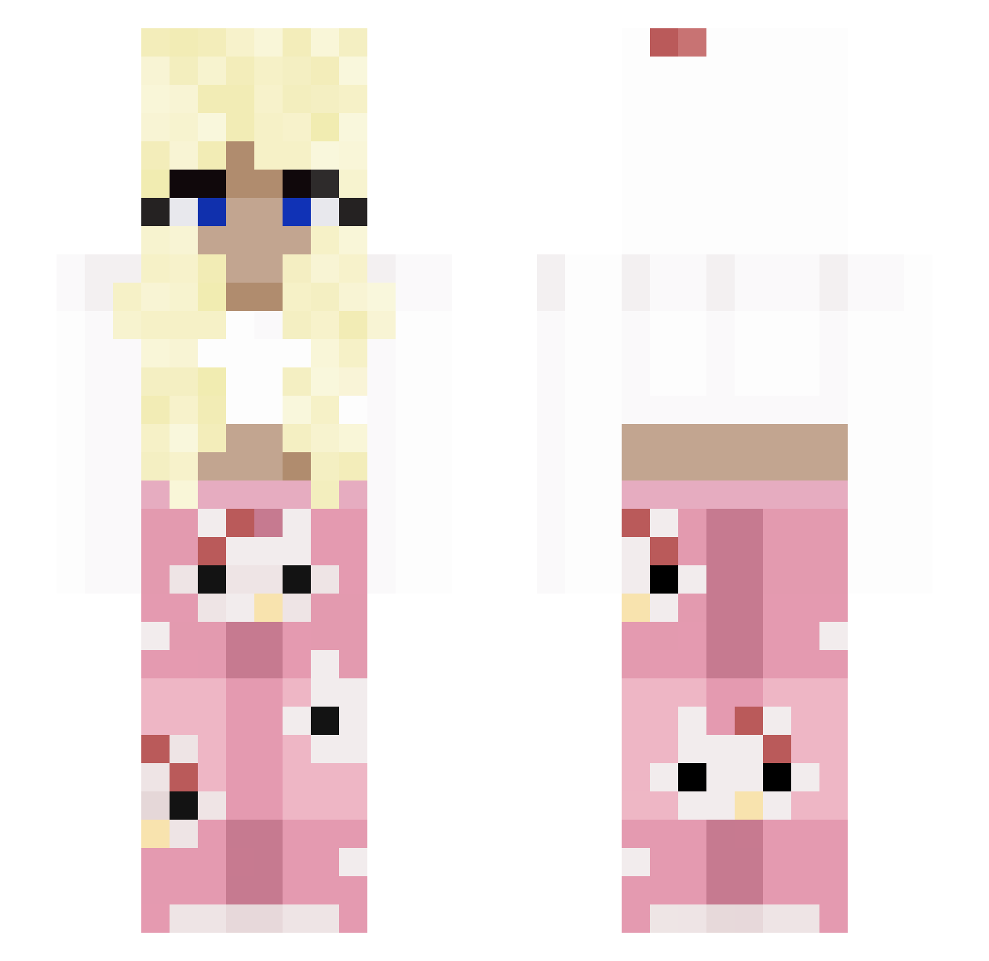 MagicLucie_xox Minecraft skin, front and back view