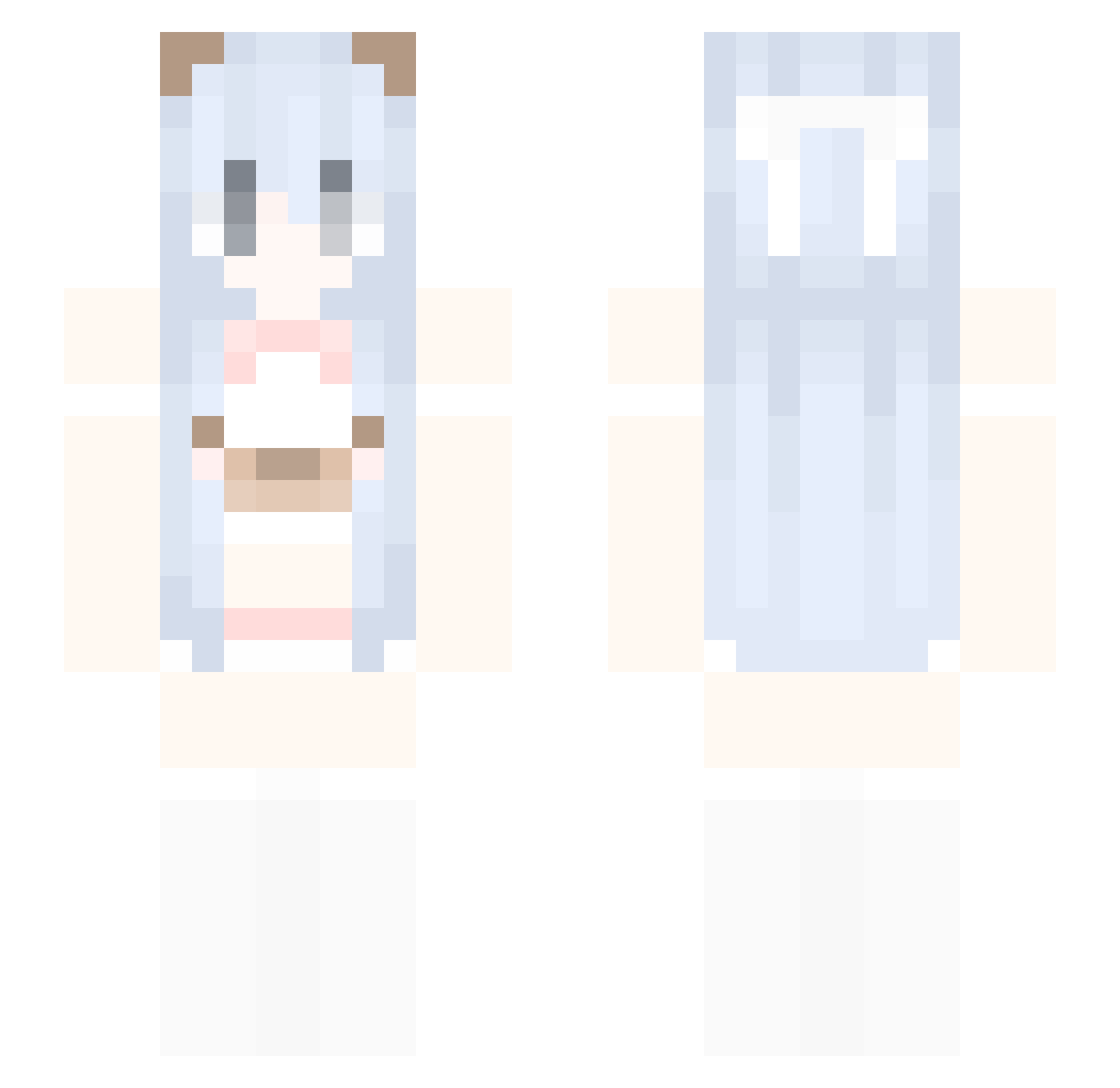 kyjxe Minecraft skin, front and back view
