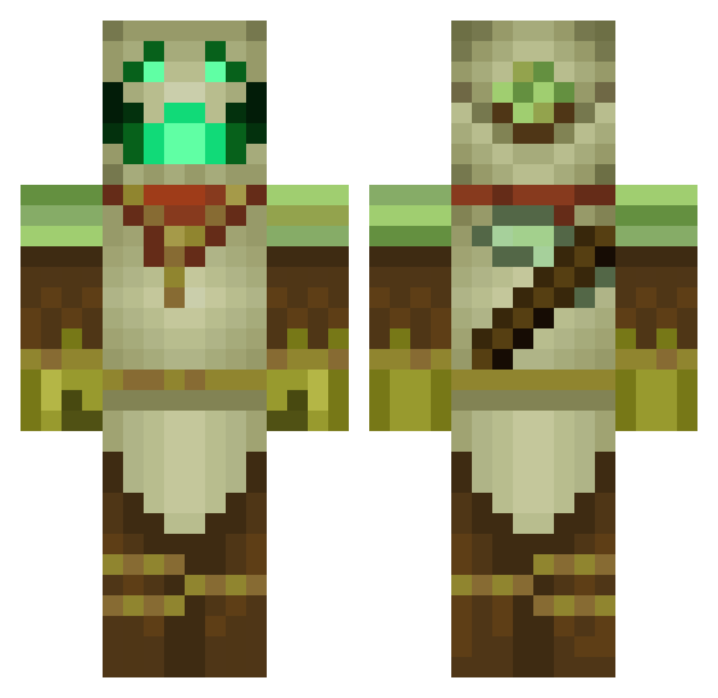 Romiiiiii Minecraft skin, front and back view