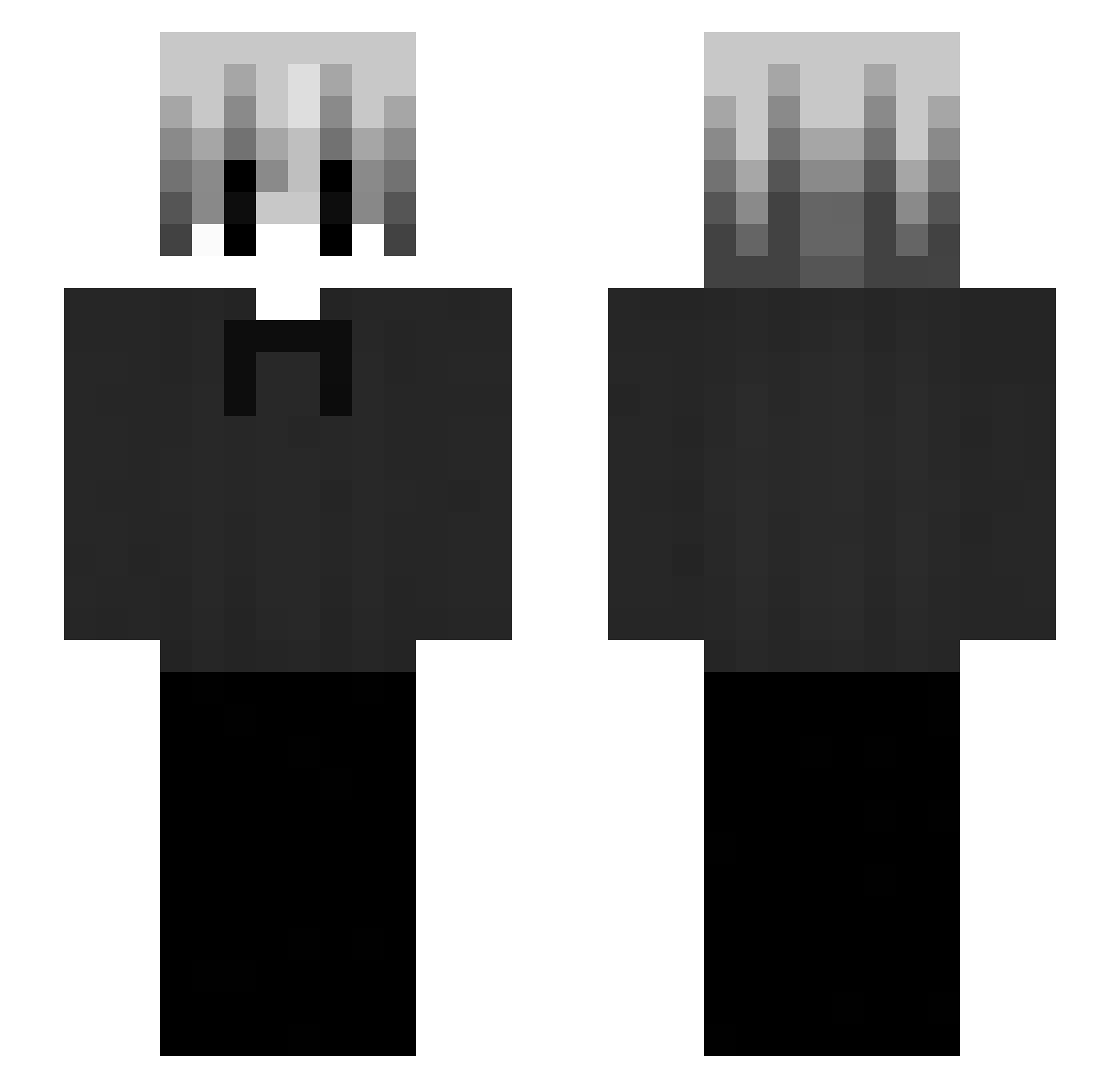 yffom Minecraft skin, front and back view