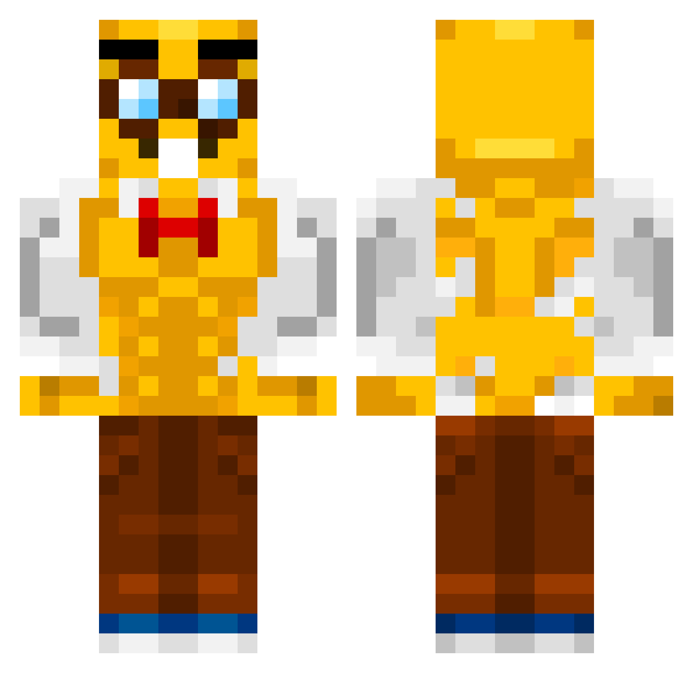oFlouwz Minecraft skin, front and back view