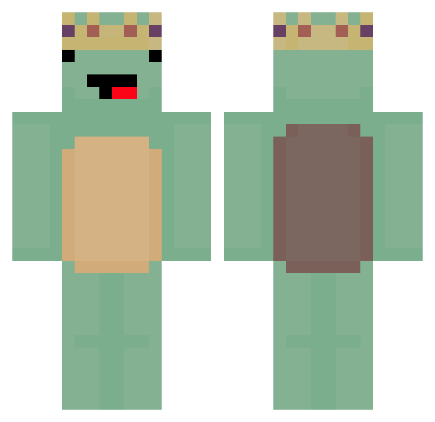 peteay3 Minecraft skin, front and back view