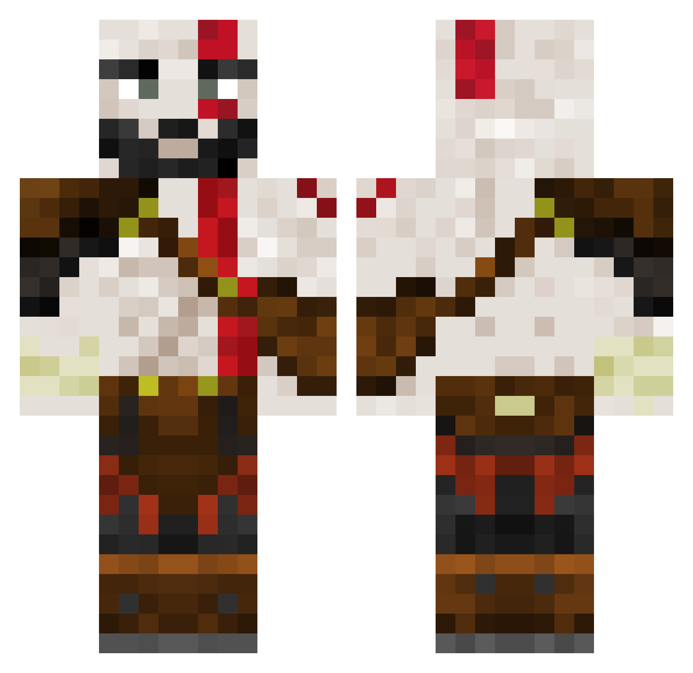 GERBOSHKI Minecraft skin, front and back view