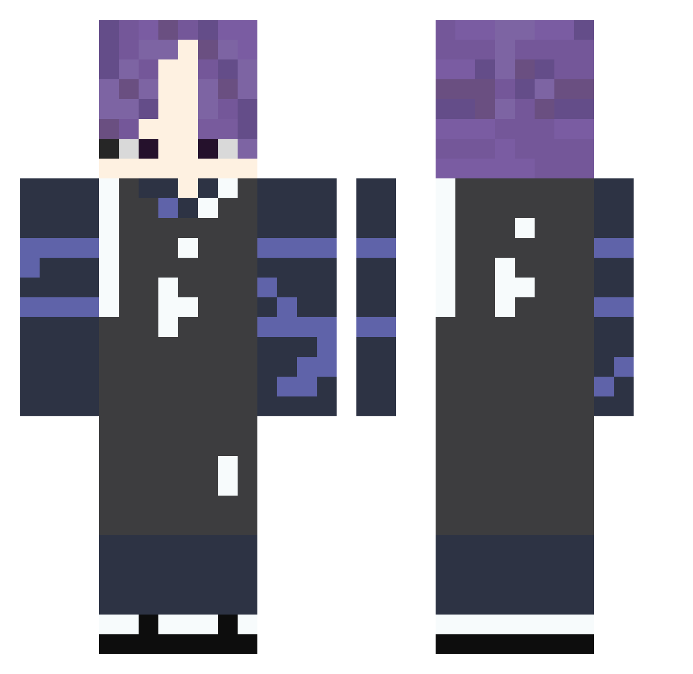 ThaCheeseCake Minecraft skin, front and back view