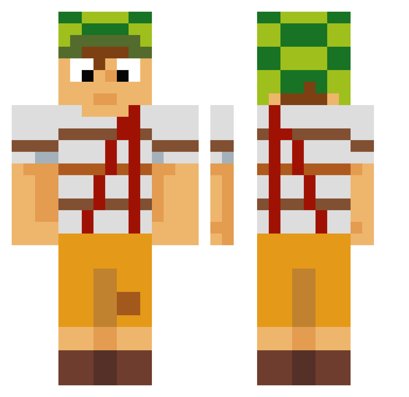 franche129 Minecraft skin, front and back view