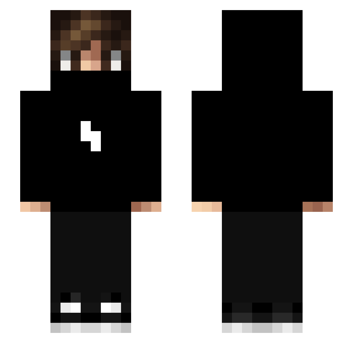 SpenkymenGaming Minecraft skin, front and back view