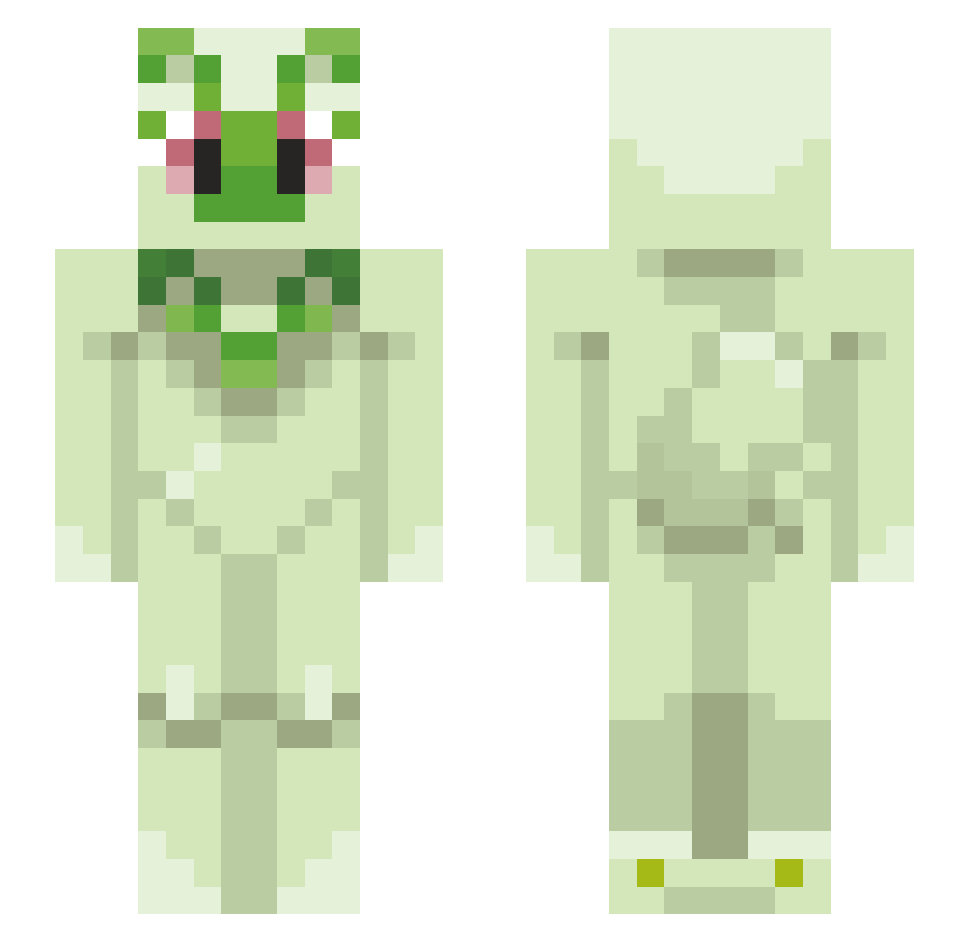 Tobachiki Minecraft skin, front and back view