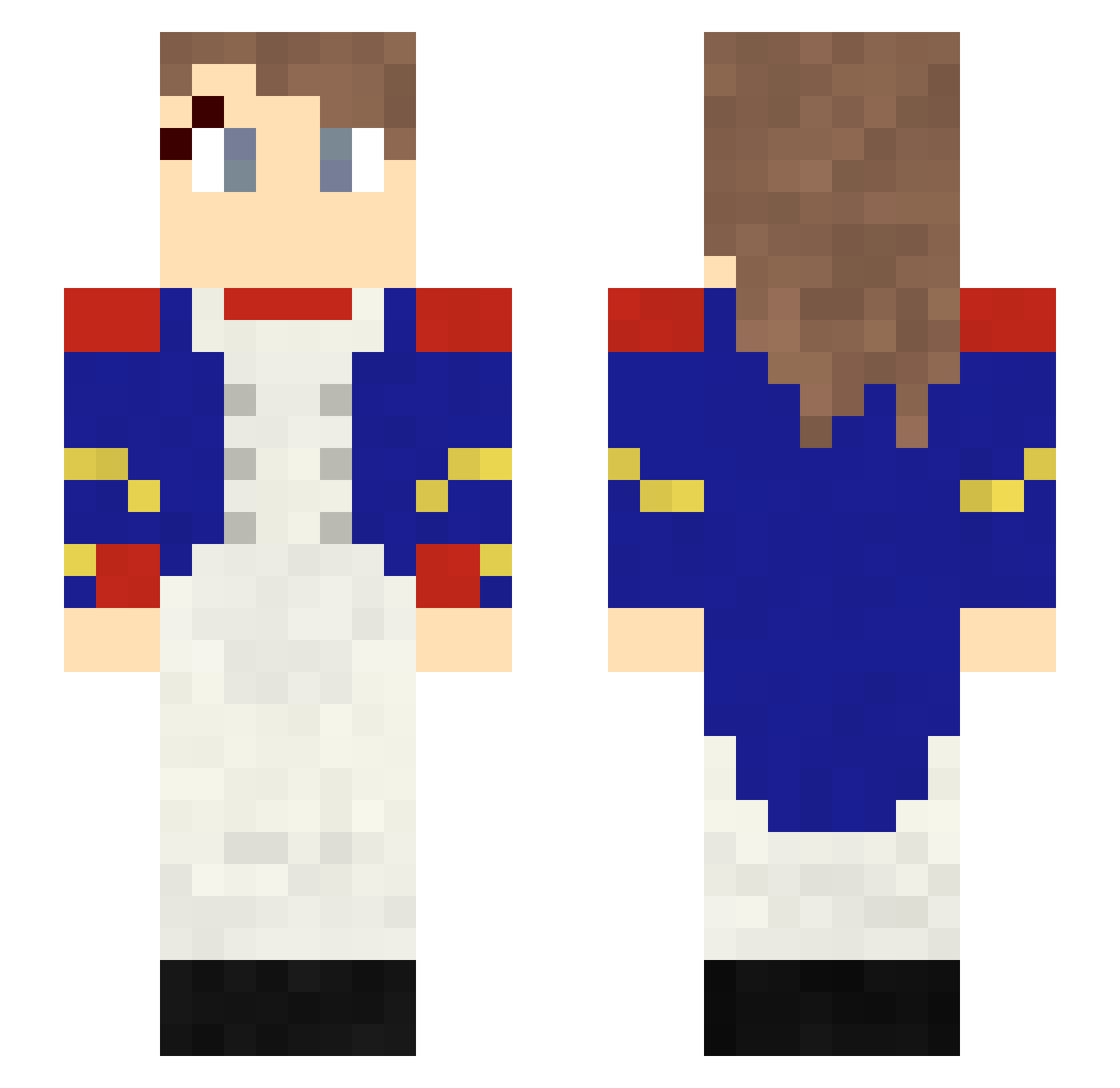 ElliottEternity Minecraft skin, front and back view