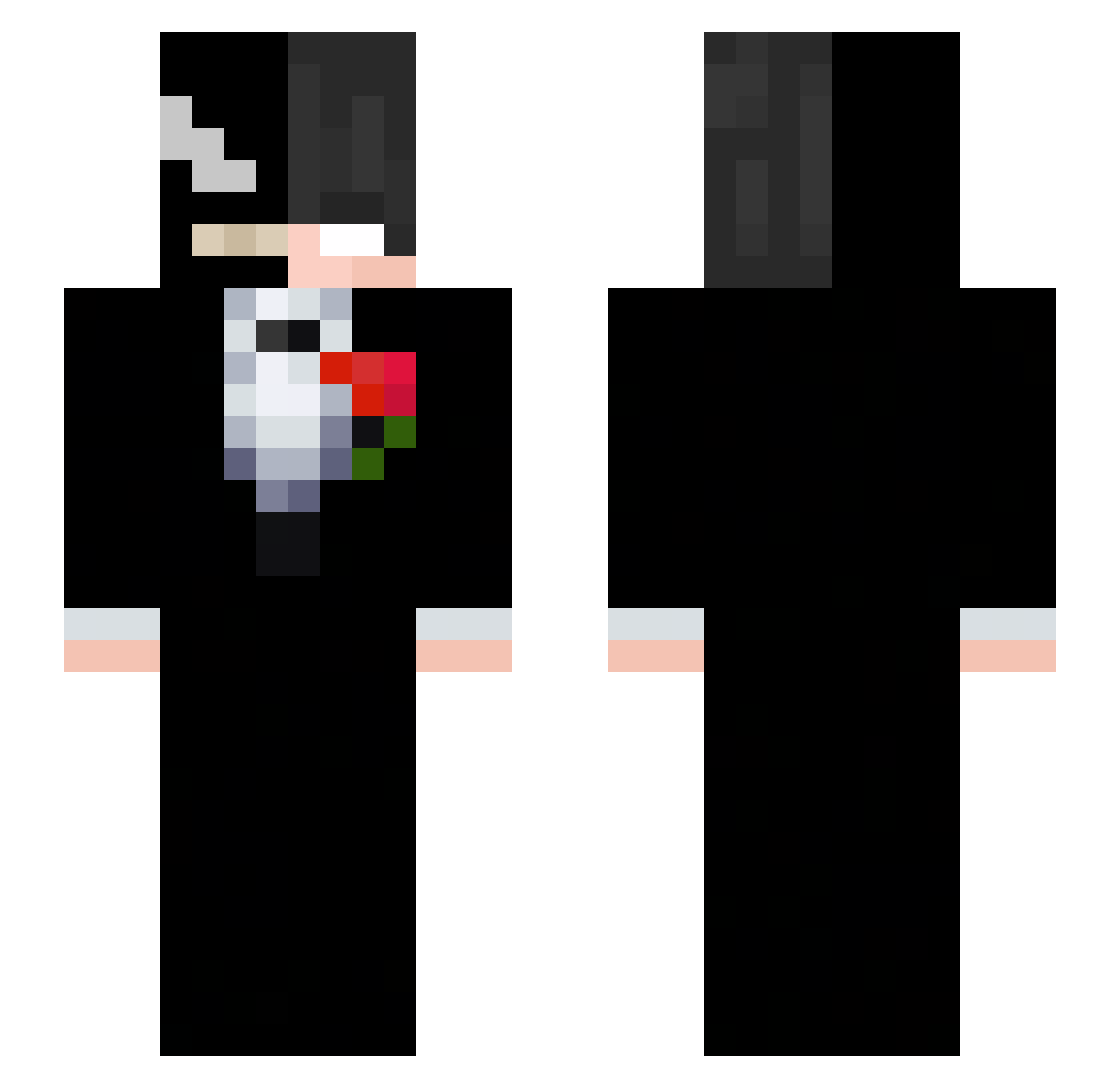Choc8 Minecraft skin, front and back view