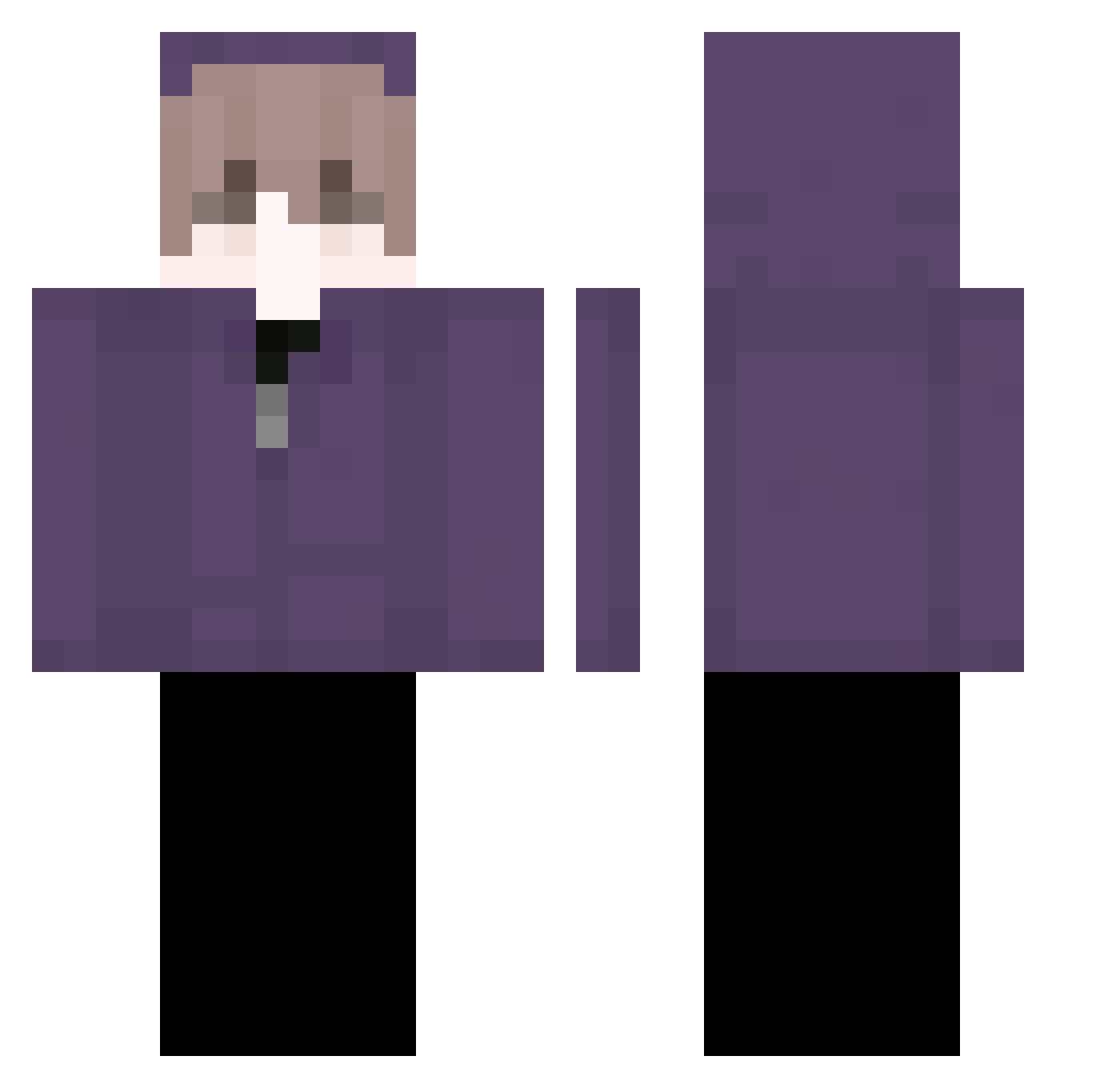 SantyL Minecraft skin, front and back view