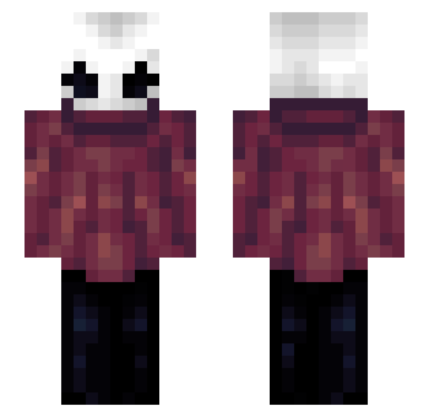 WESTIN1277 Minecraft skin, front and back view