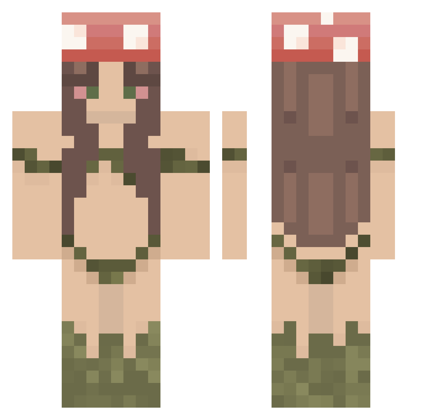 Krilancer Minecraft skin, front and back view
