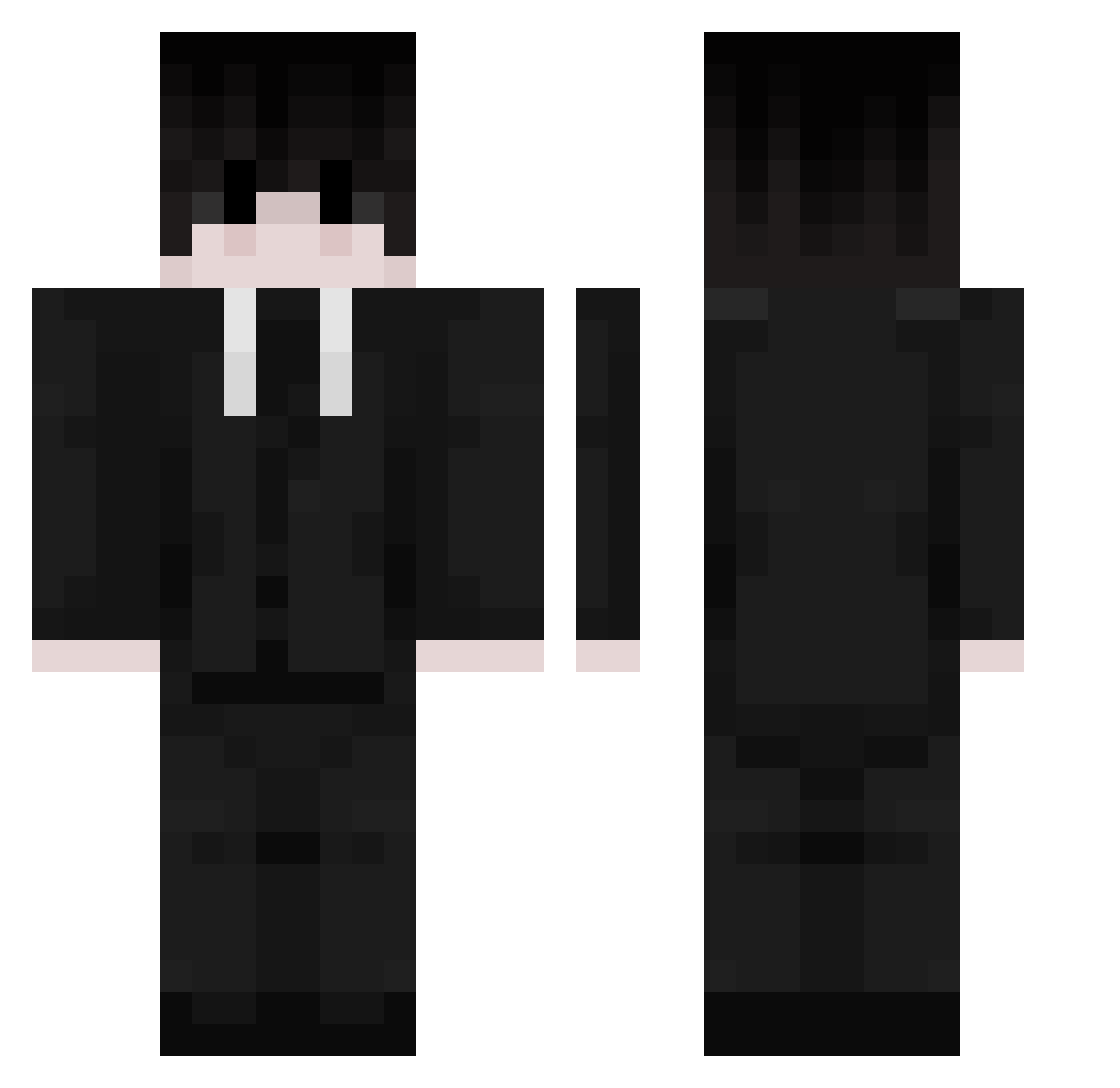 SLRang Minecraft skin, front and back view
