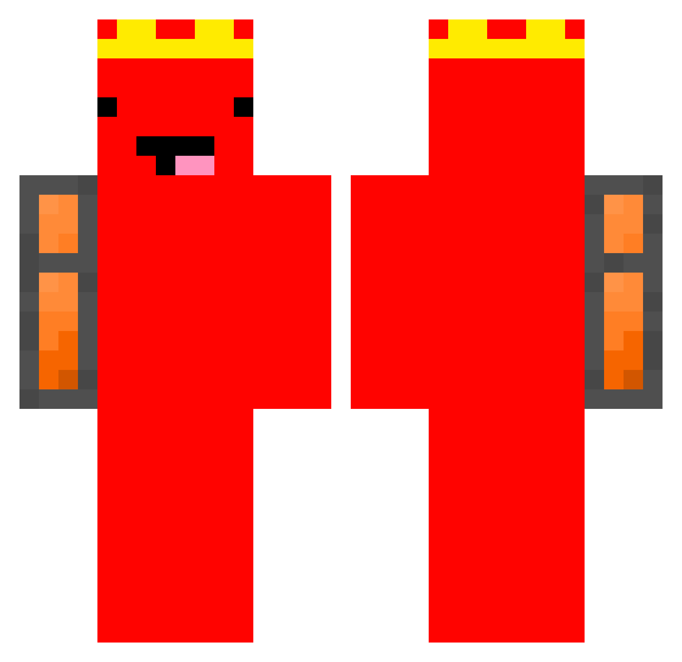_Sunkus Minecraft skin, front and back view