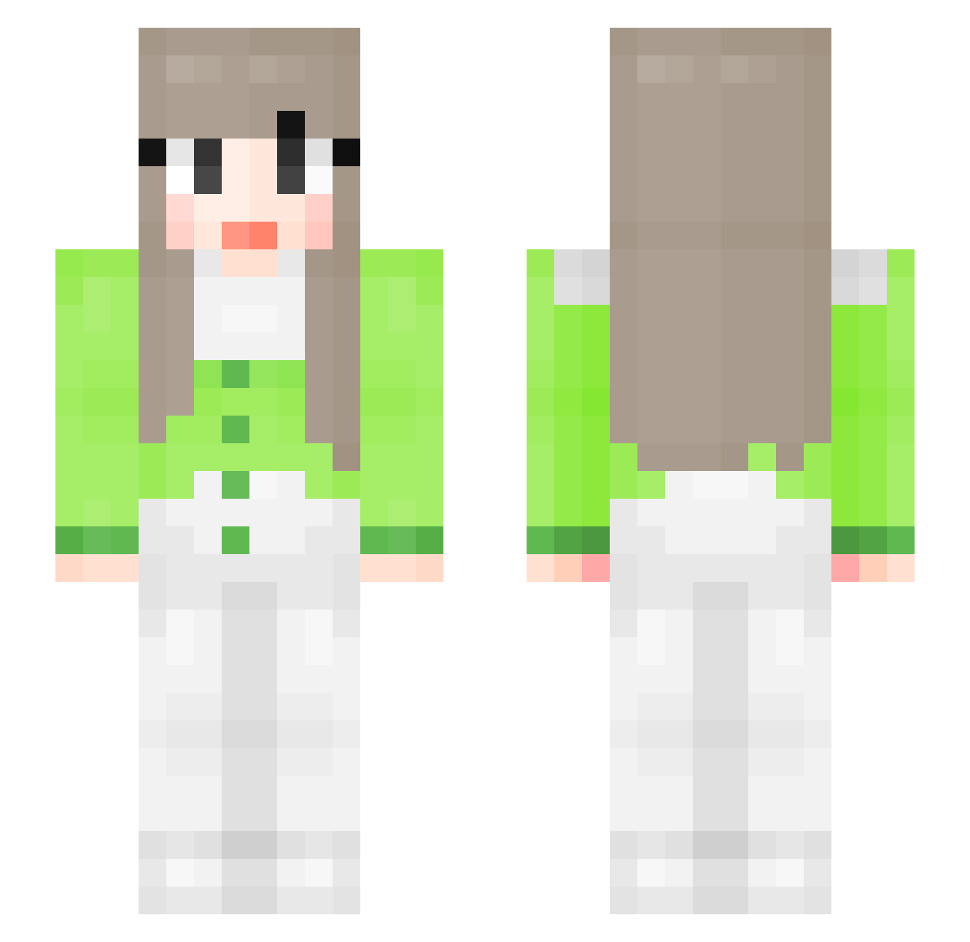SonYeJin Minecraft skin, front and back view