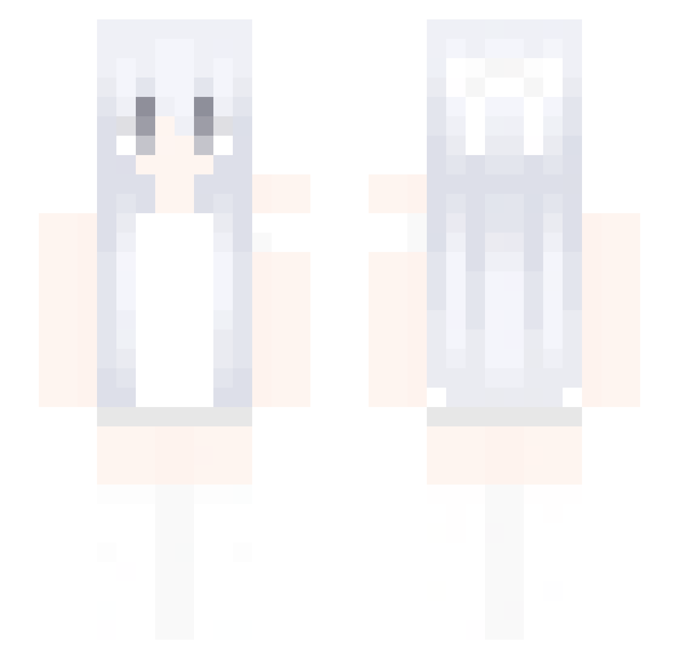Dusty Minecraft skin, front and back view
