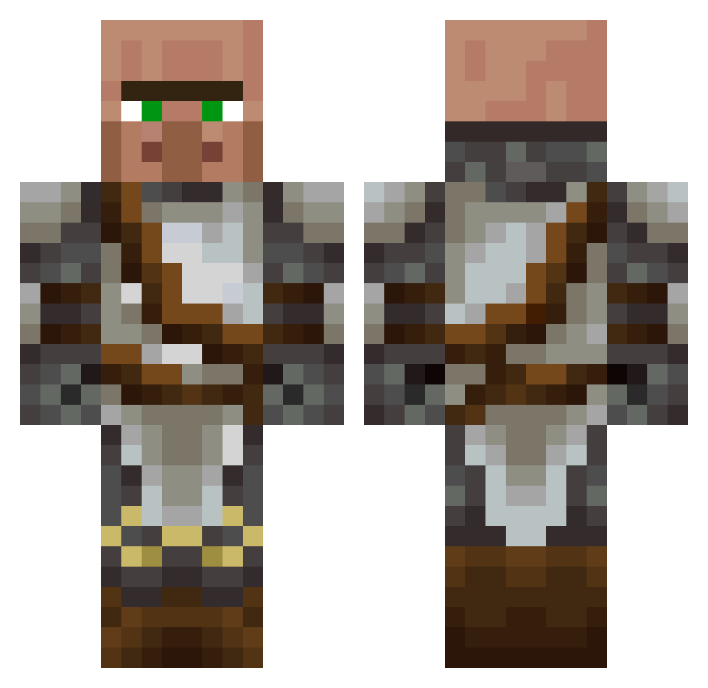 The_Pathfinder Minecraft skin, front and back view