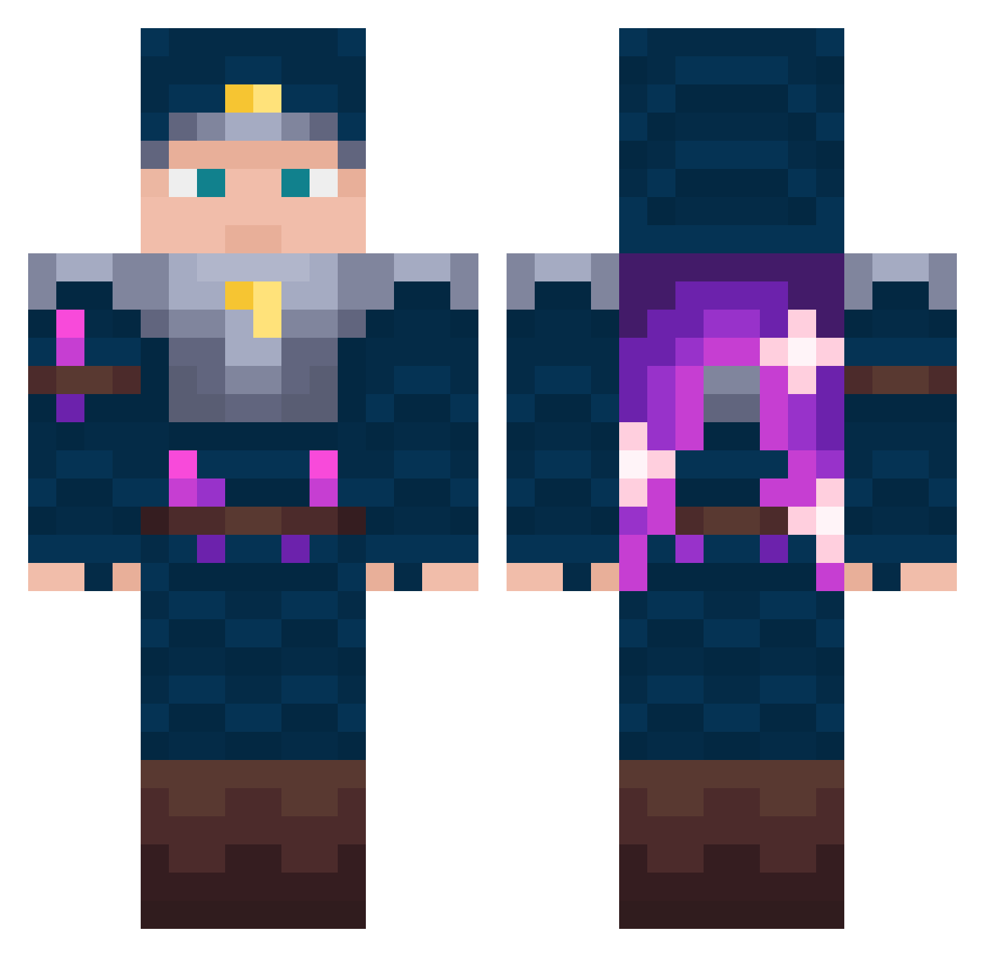 _Perion Minecraft skin, front and back view