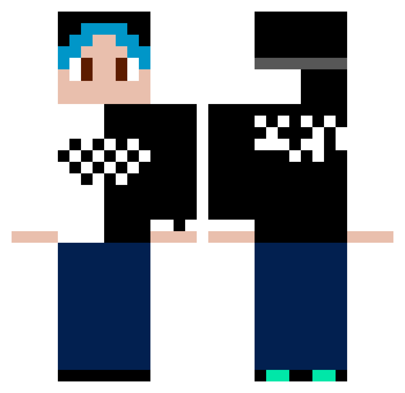 LANDOCKMM Minecraft skin, front and back view