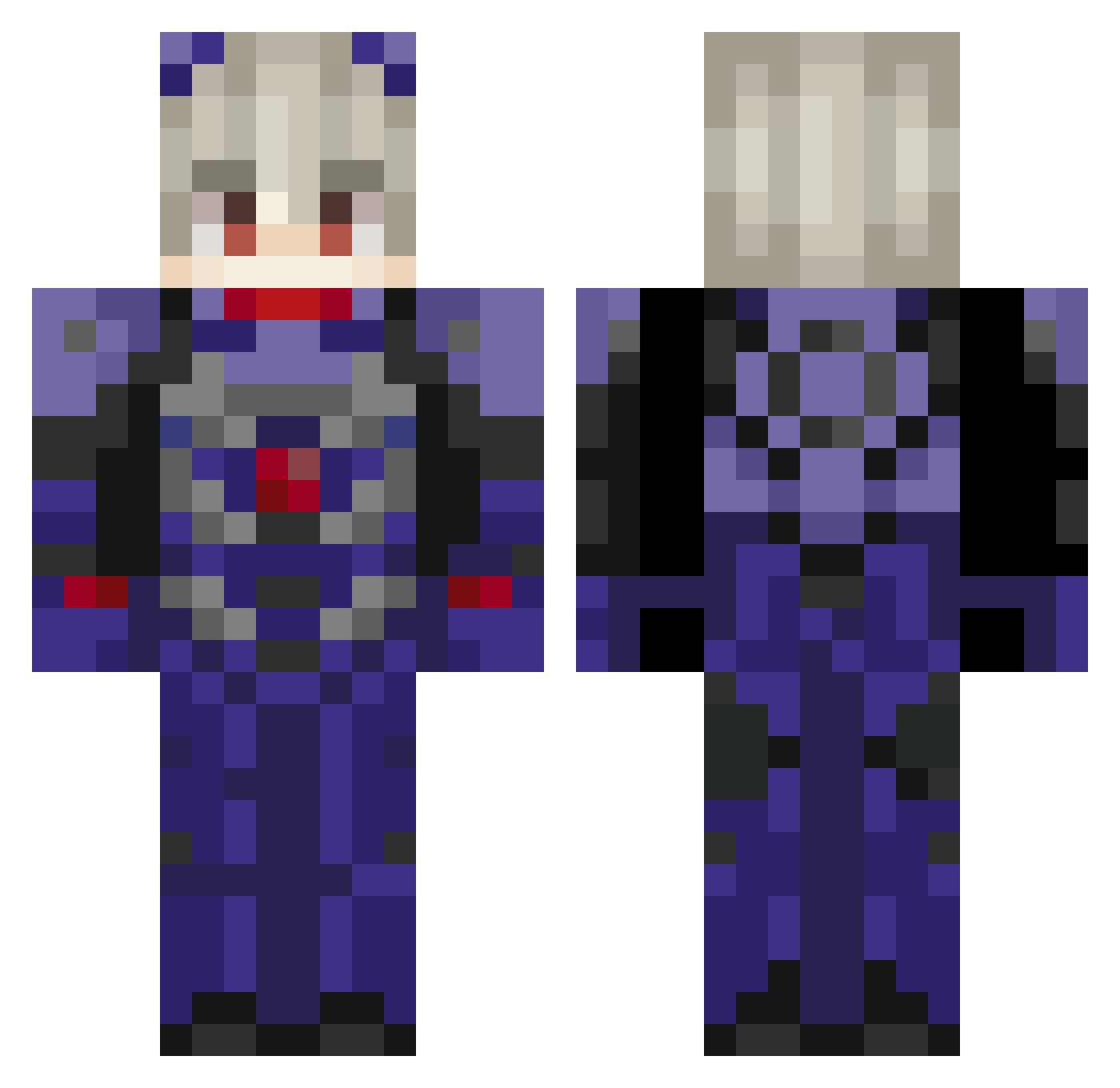 Bambus17 Minecraft skin, front and back view