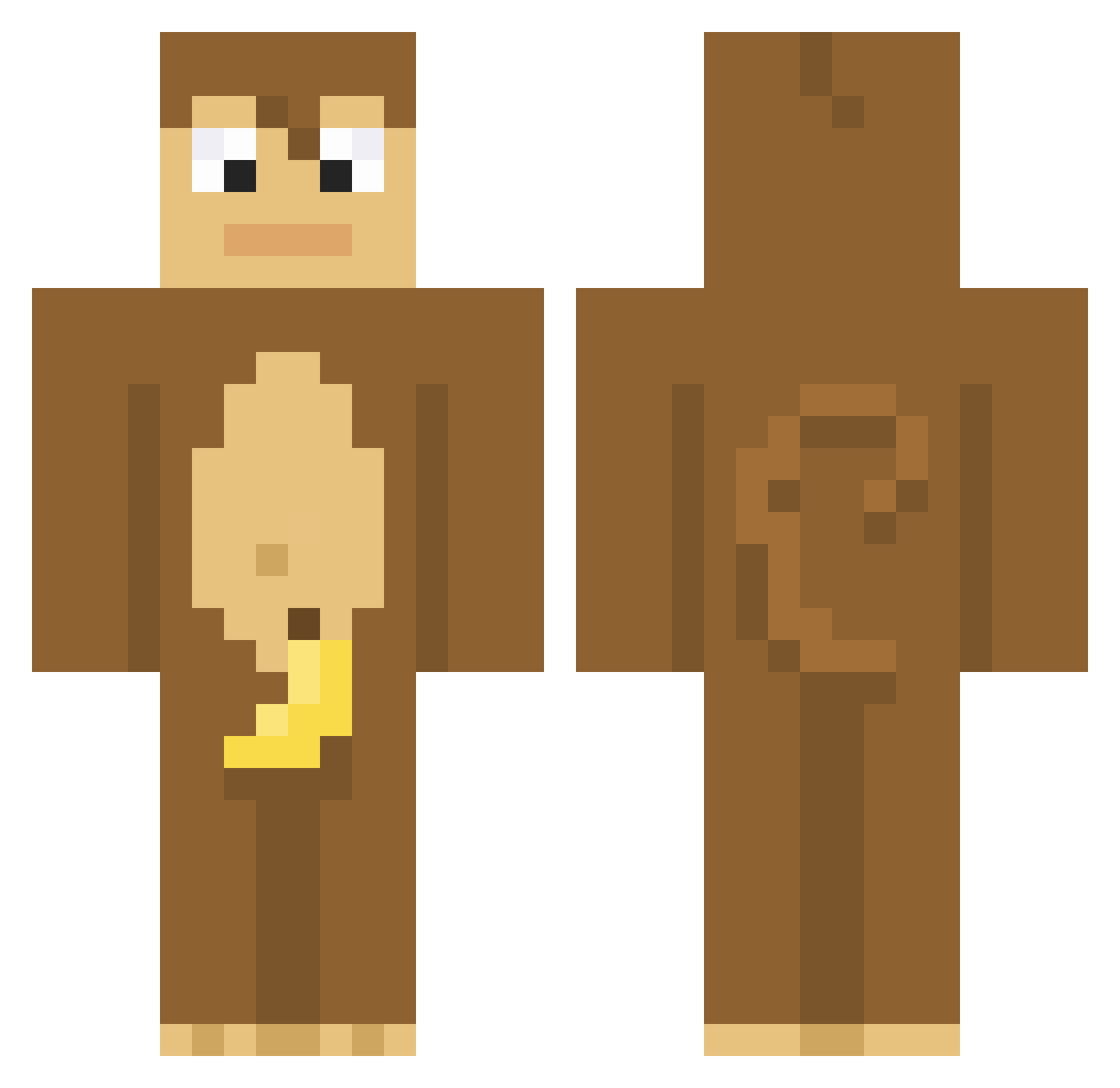 Syze Minecraft skin, front and back view