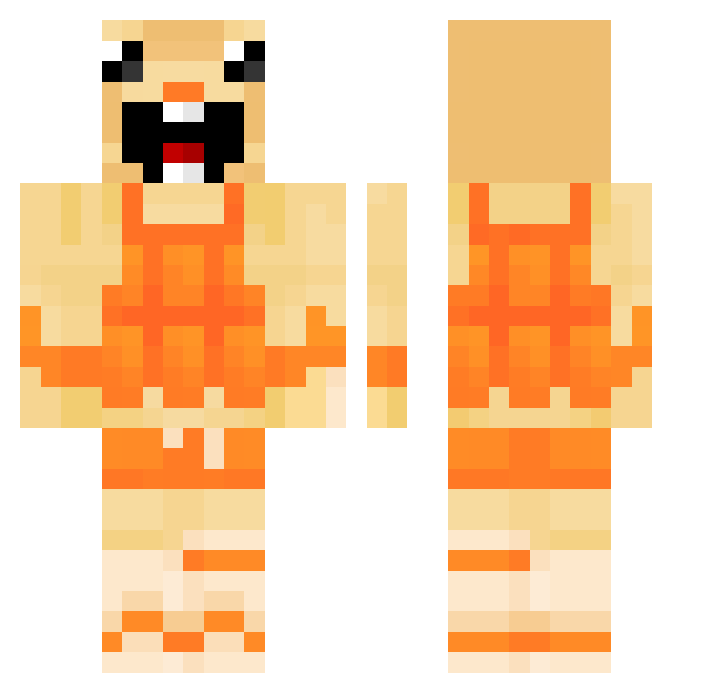 xgalrix Minecraft skin, front and back view