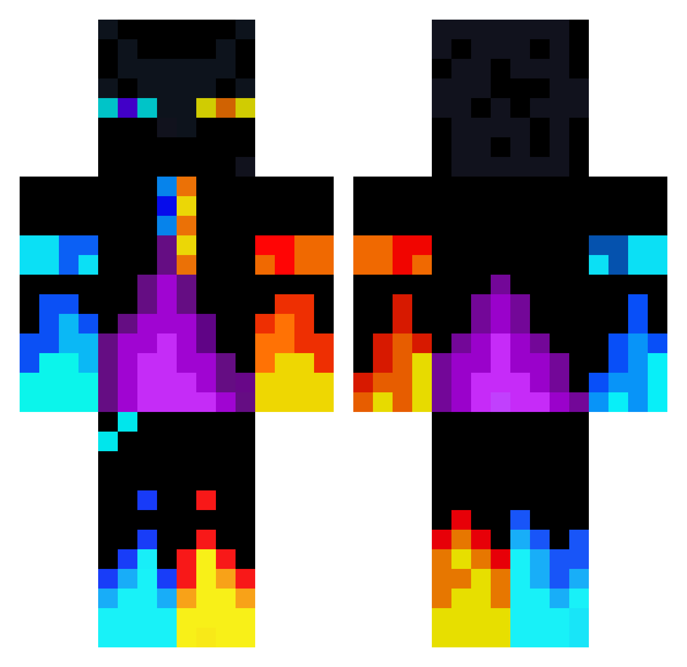Vincodon Minecraft skin, front and back view
