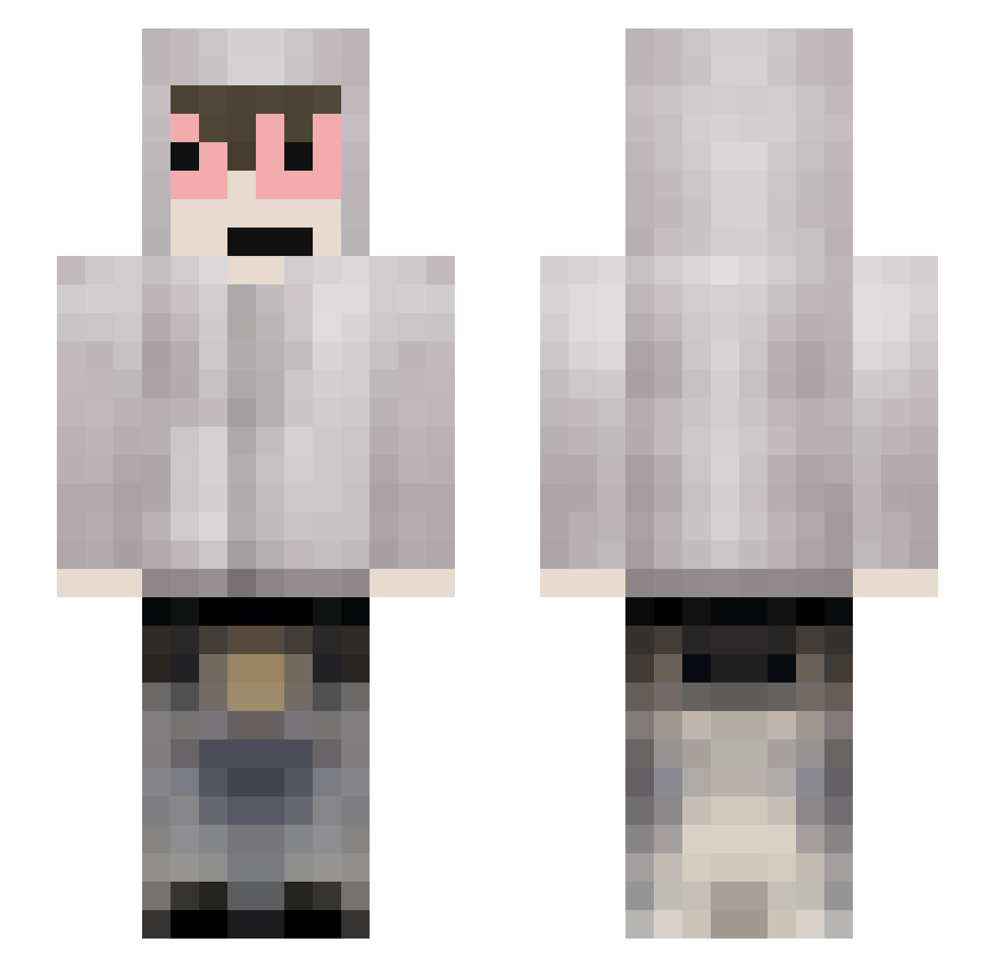 TheSwat1 Minecraft skin, front and back view