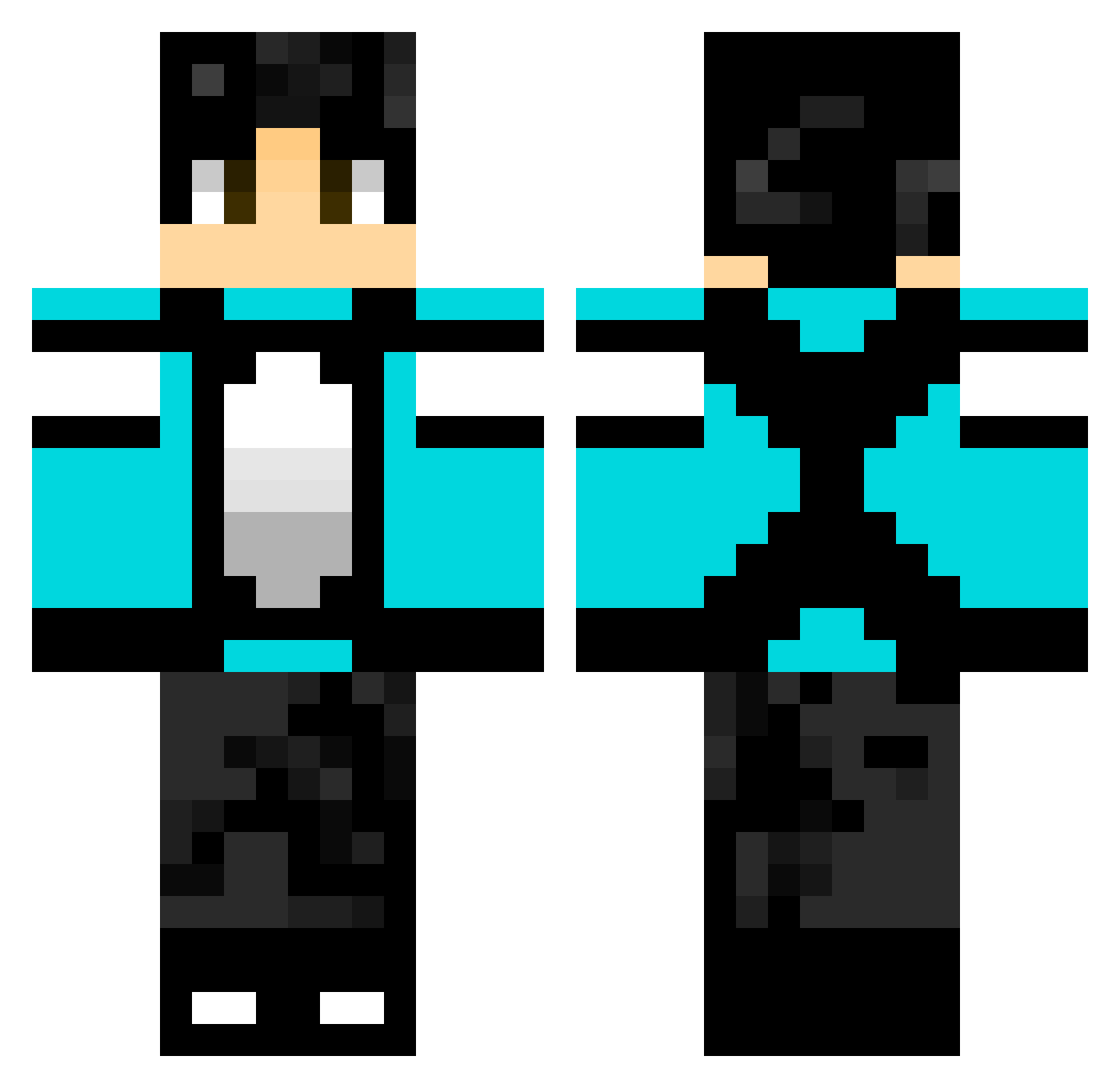 stockfull Minecraft skin, front and back view