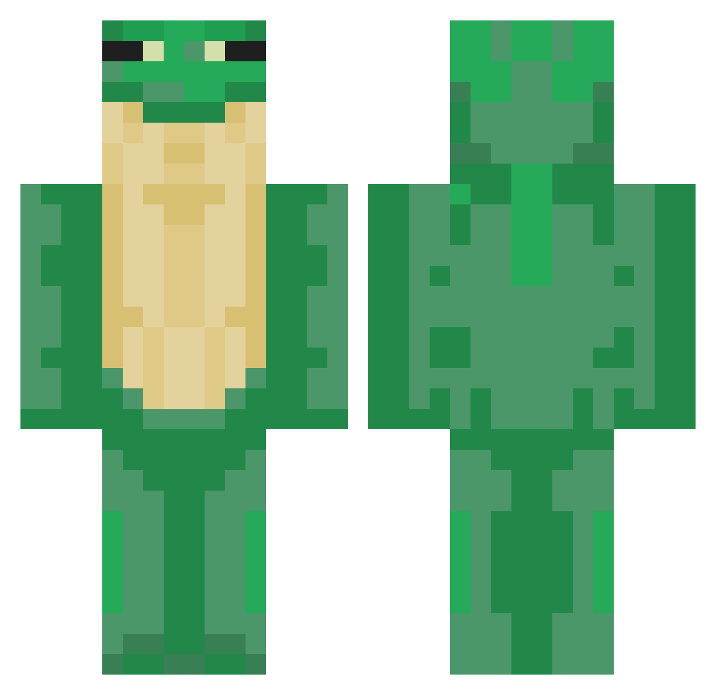 poetam Minecraft skin, front and back view