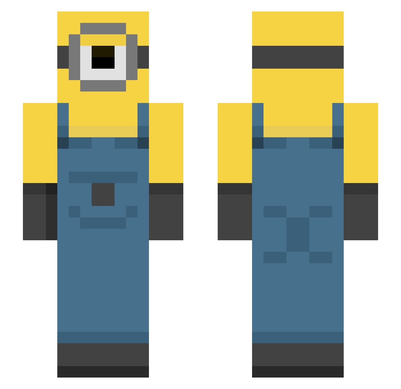 kennavm4 Minecraft skin, front and back view