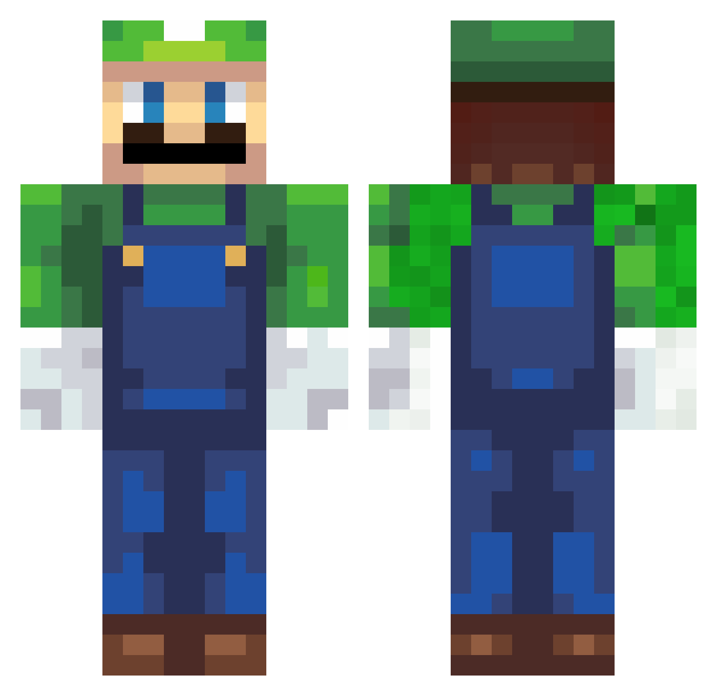 Germexi Minecraft skin, front and back view