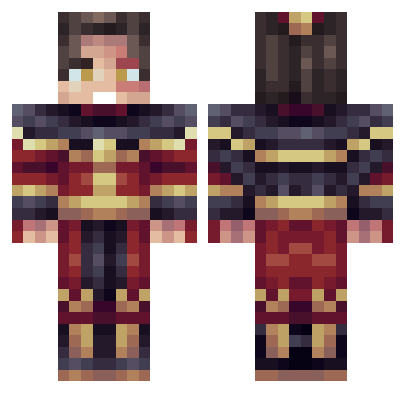 eric3388 Minecraft skin, front and back view