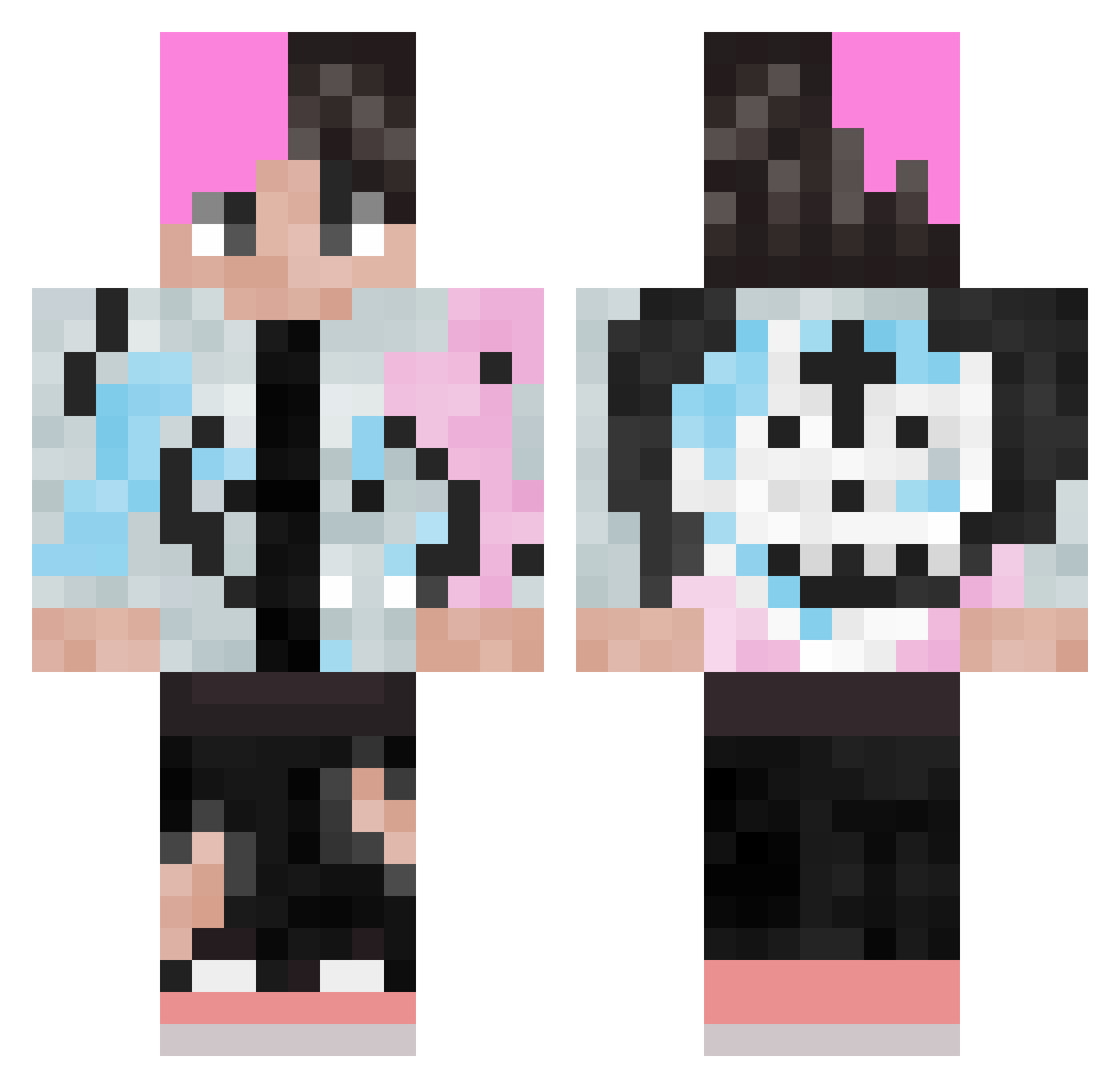 Diesel0699 Minecraft skin, front and back view