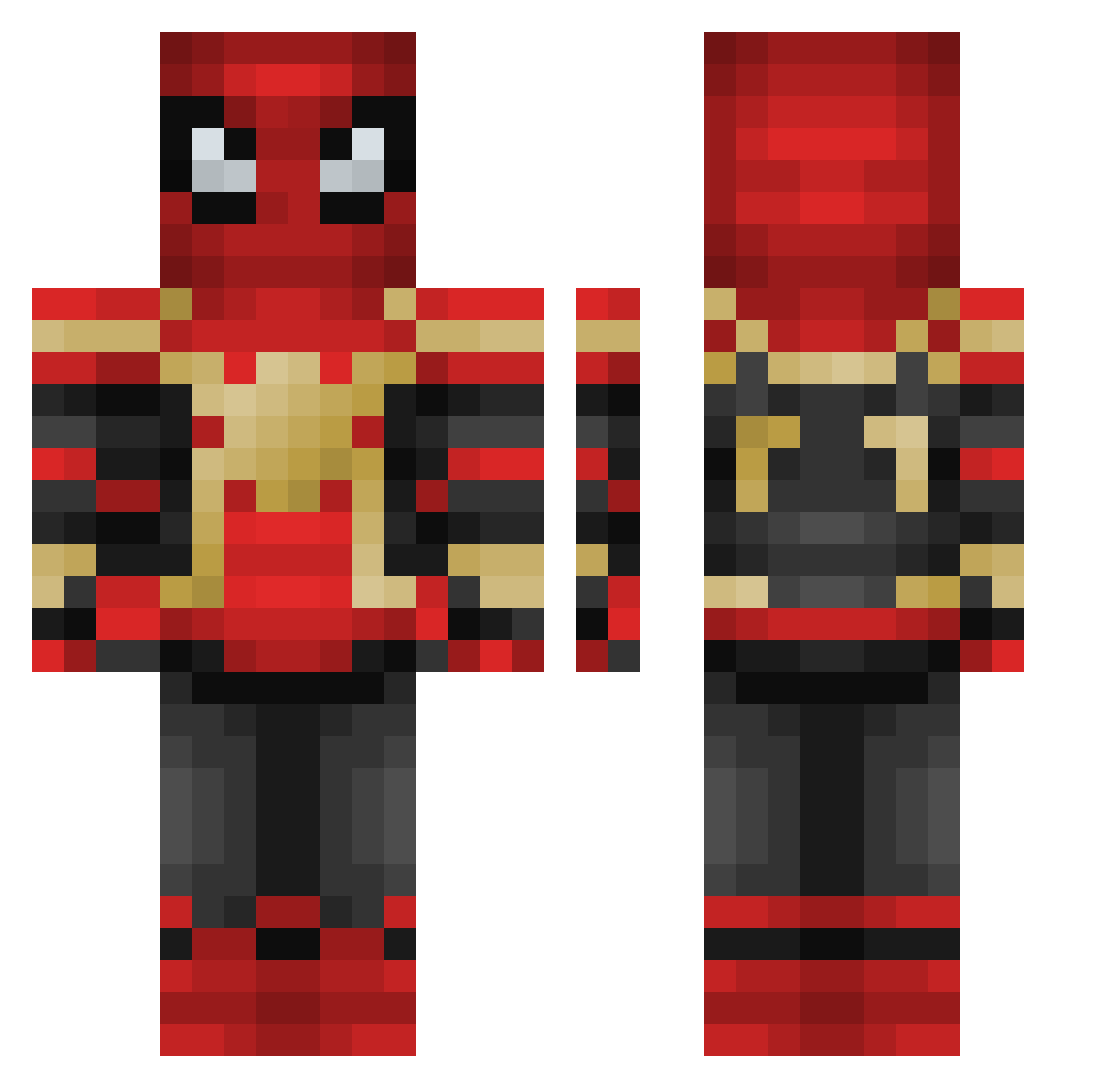shadowbrine133 Minecraft skin, front and back view